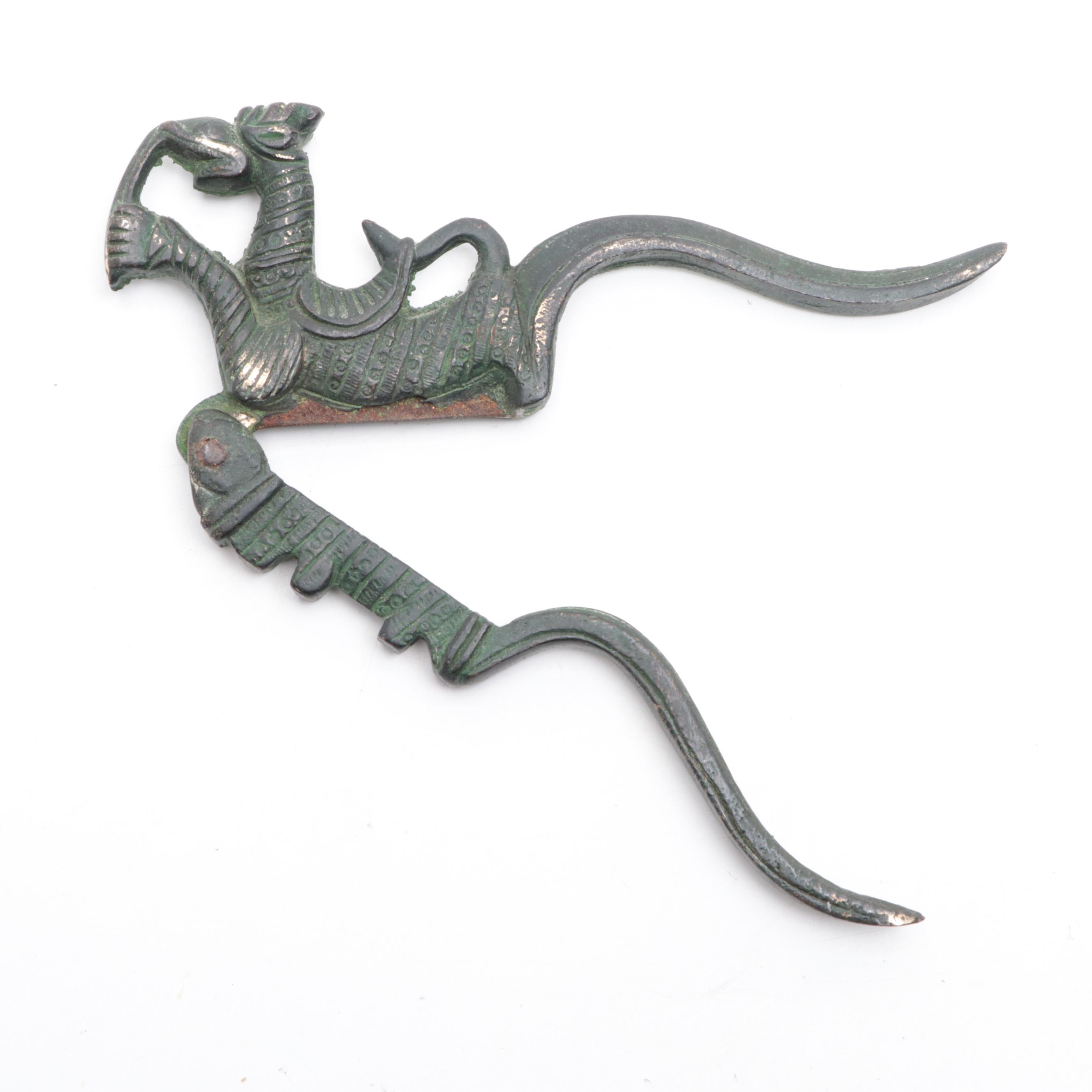 Tibetan or Indian Brass Betel Nut Cutter