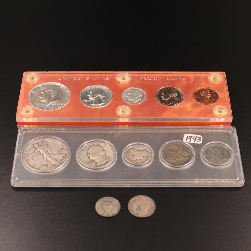 1964 Proof Coin Set and 1943 Coin Type Set