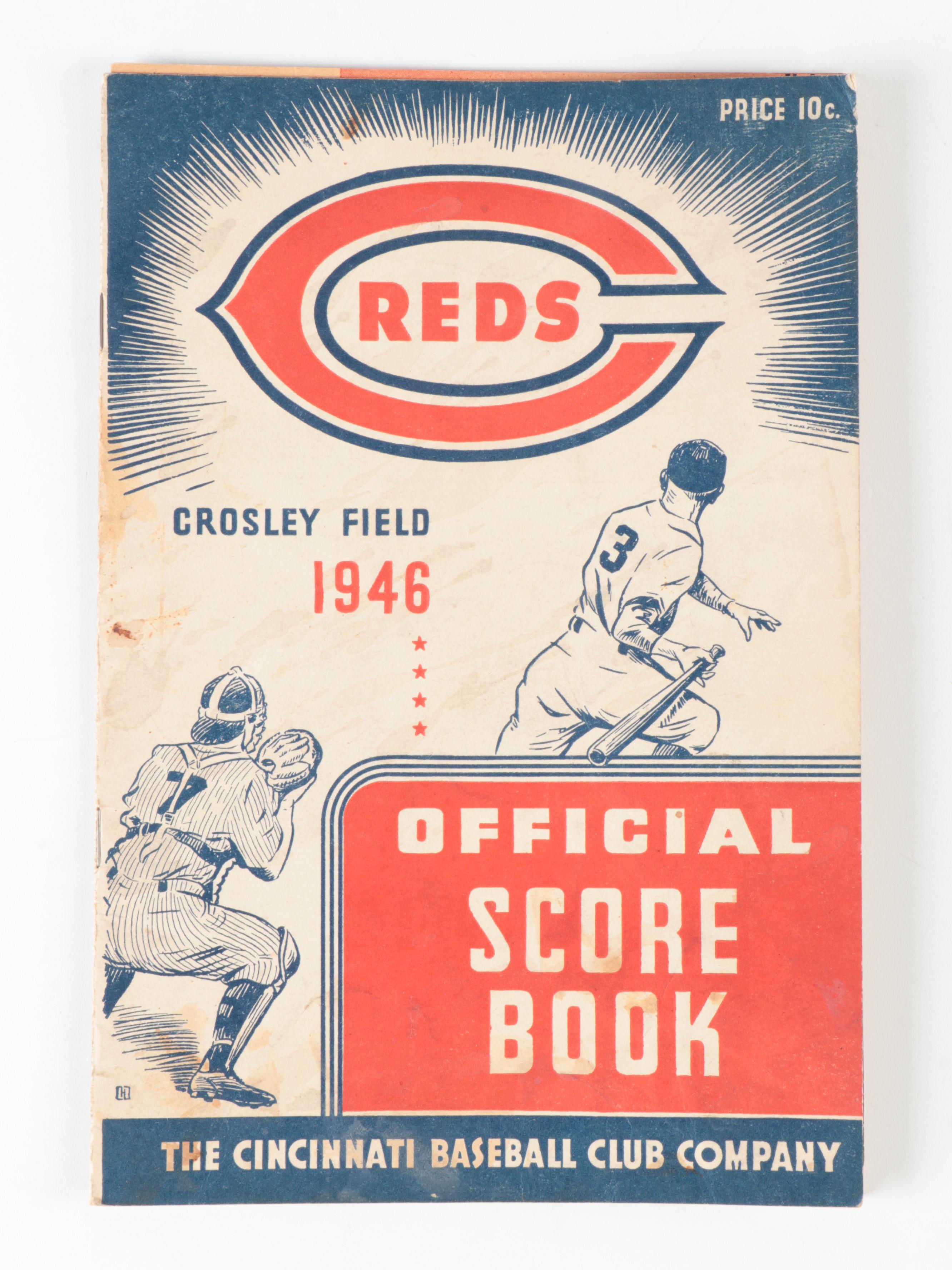 Cincinnati Reds 1941, 1946 and 1954 MLB Season Score Books