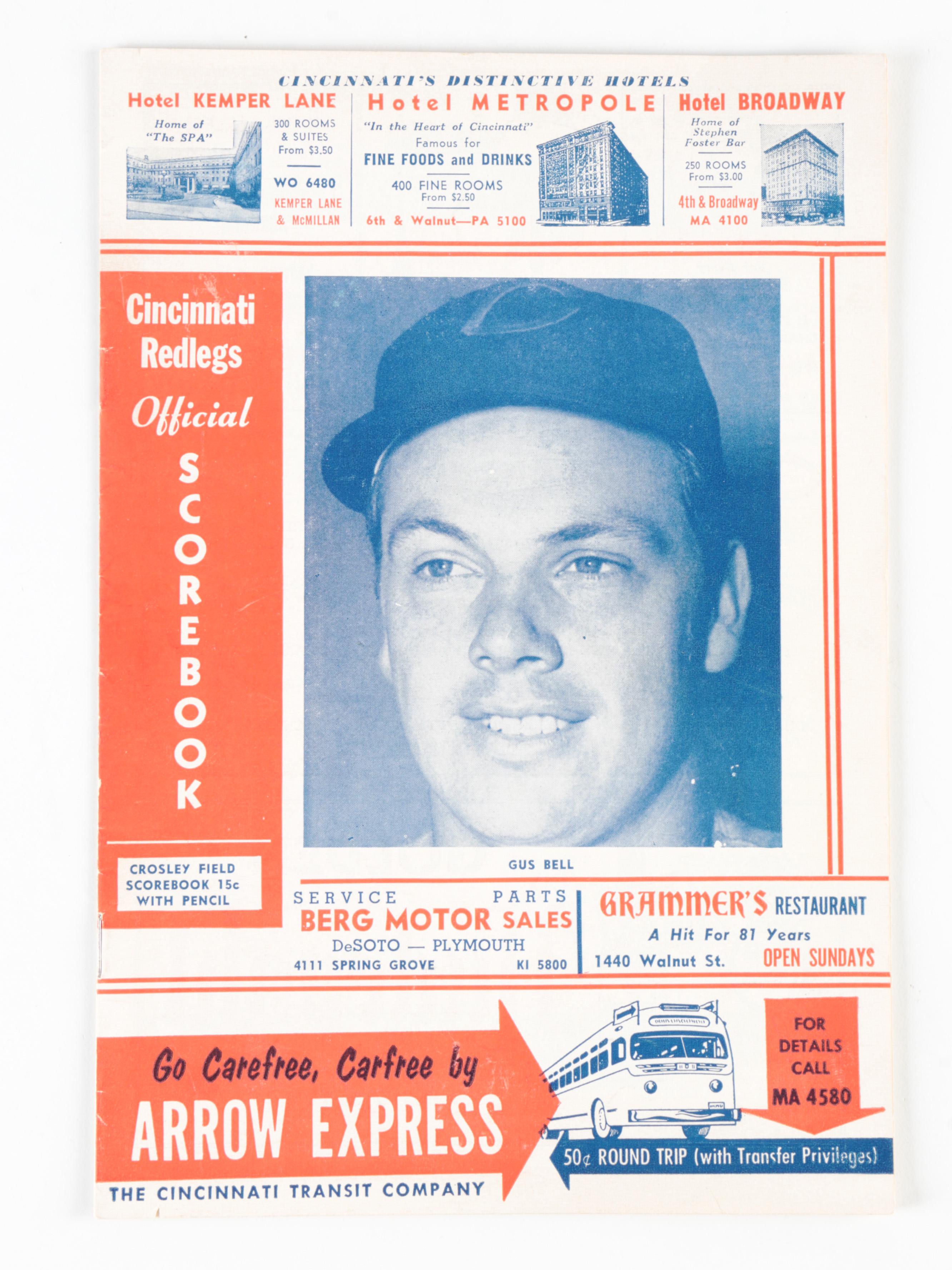 Cincinnati Reds 1941, 1946 and 1954 MLB Season Score Books