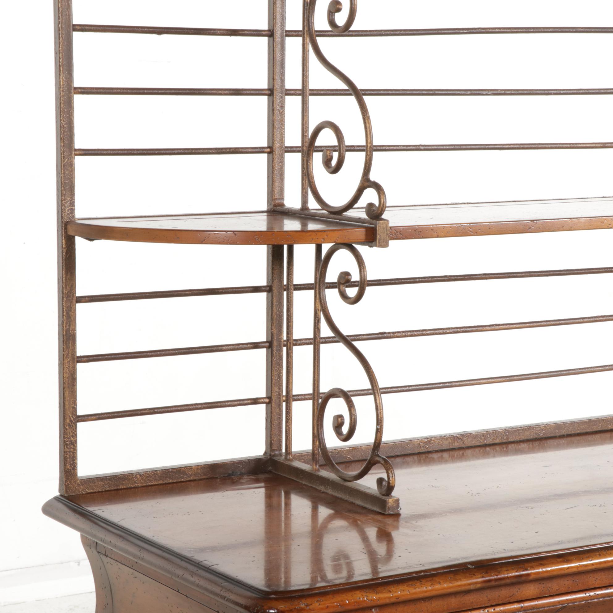 Henredon "Registry" French Style Fruitwood and Iron Buffet a Deux Corps