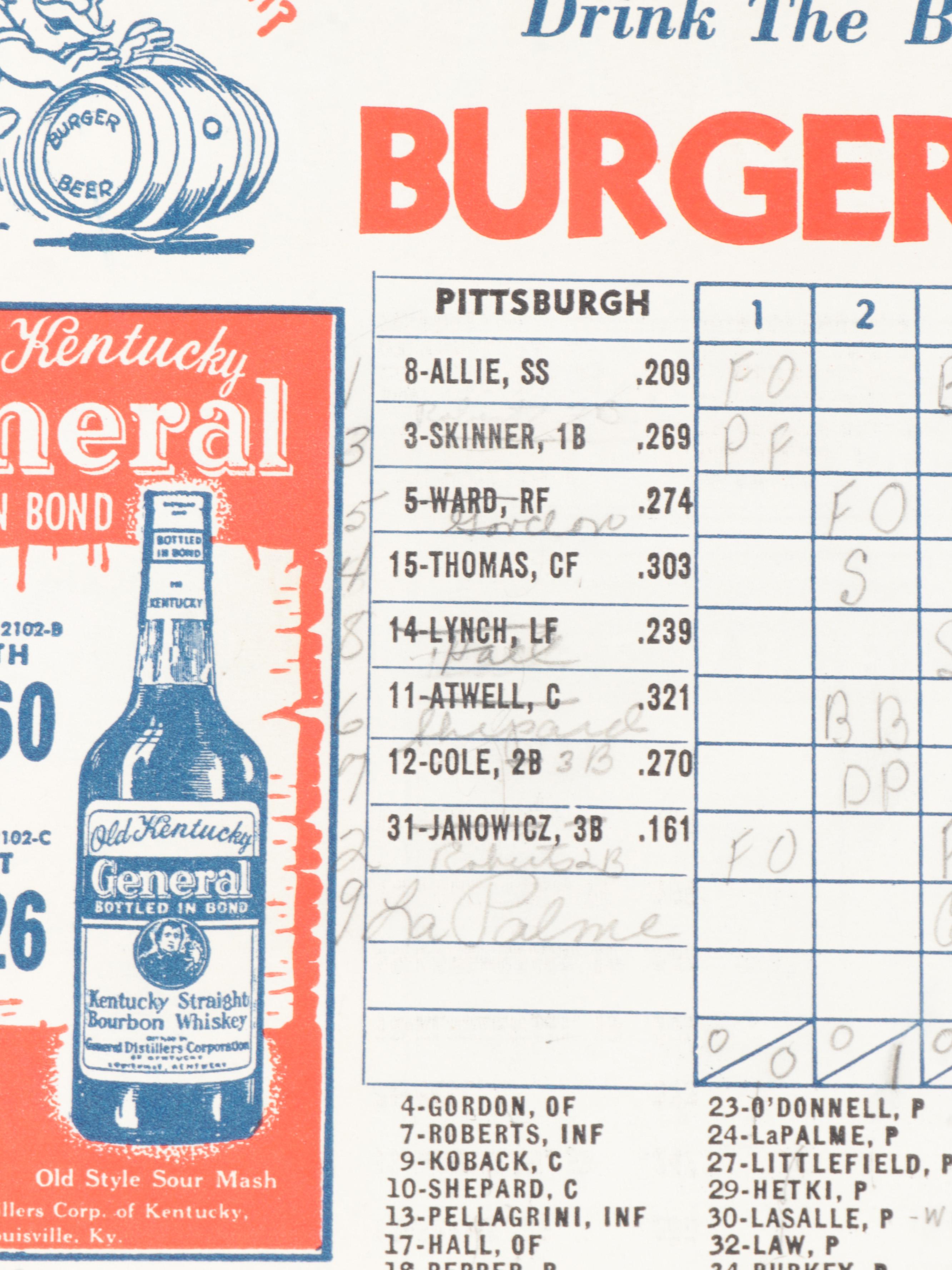 Cincinnati Reds 1941, 1946 and 1954 MLB Season Score Books