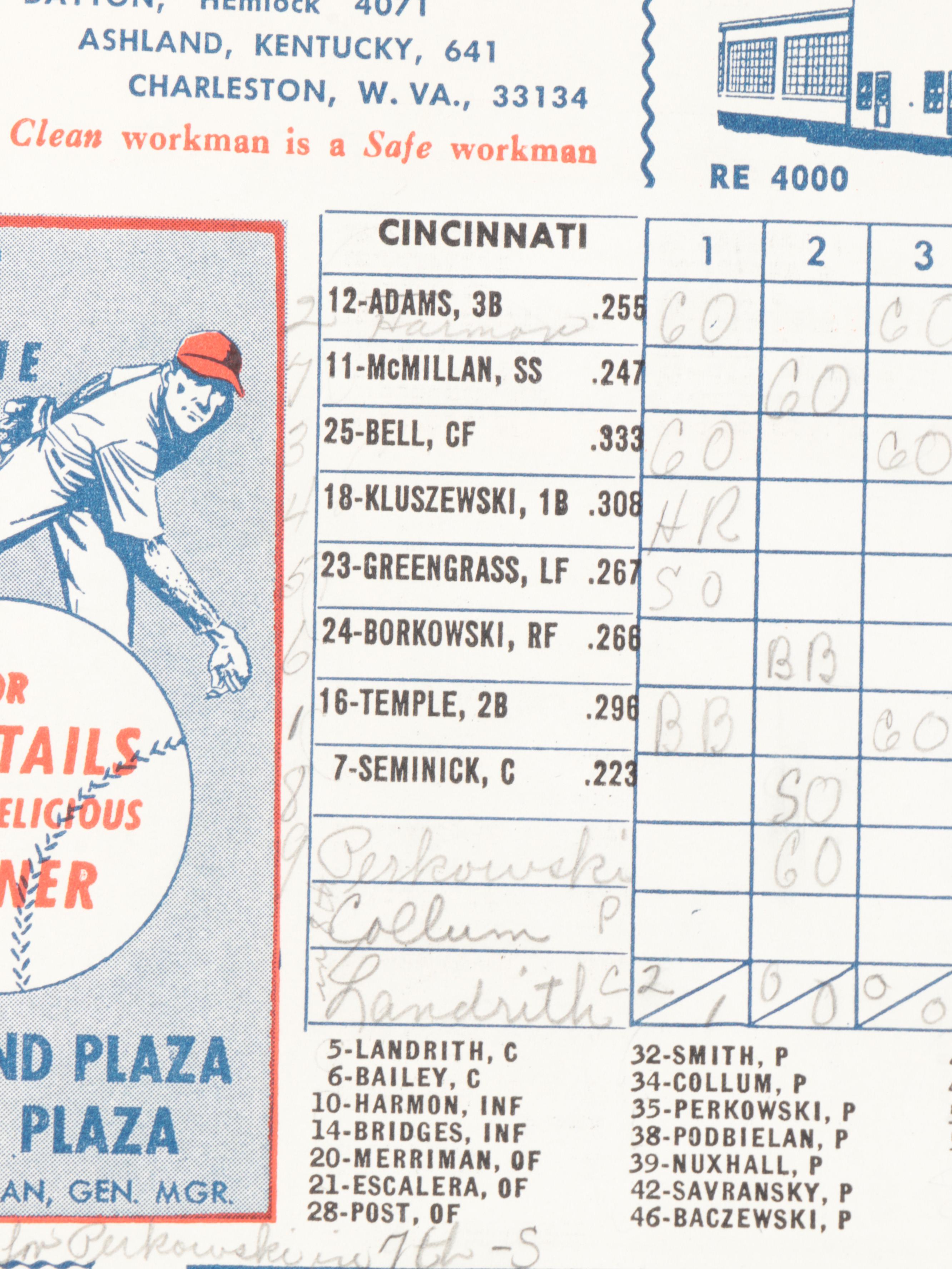 Cincinnati Reds 1941, 1946 and 1954 MLB Season Score Books