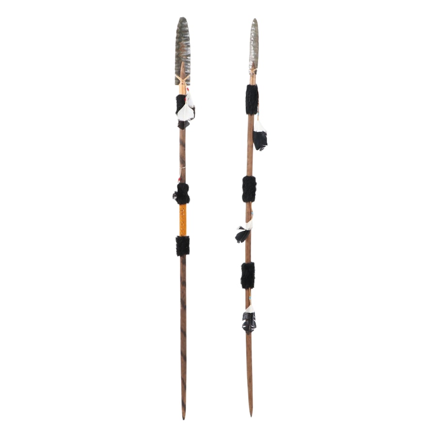 Pair of Native American Style Replica Decorative Spears