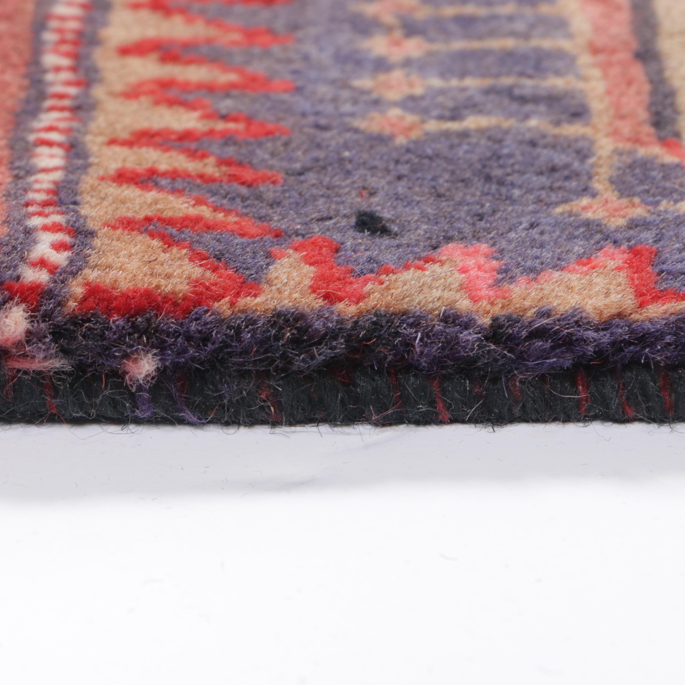 2'5 x 9'6 Hand-Knotted Caucasian Kazak Remnant Carpet Runner