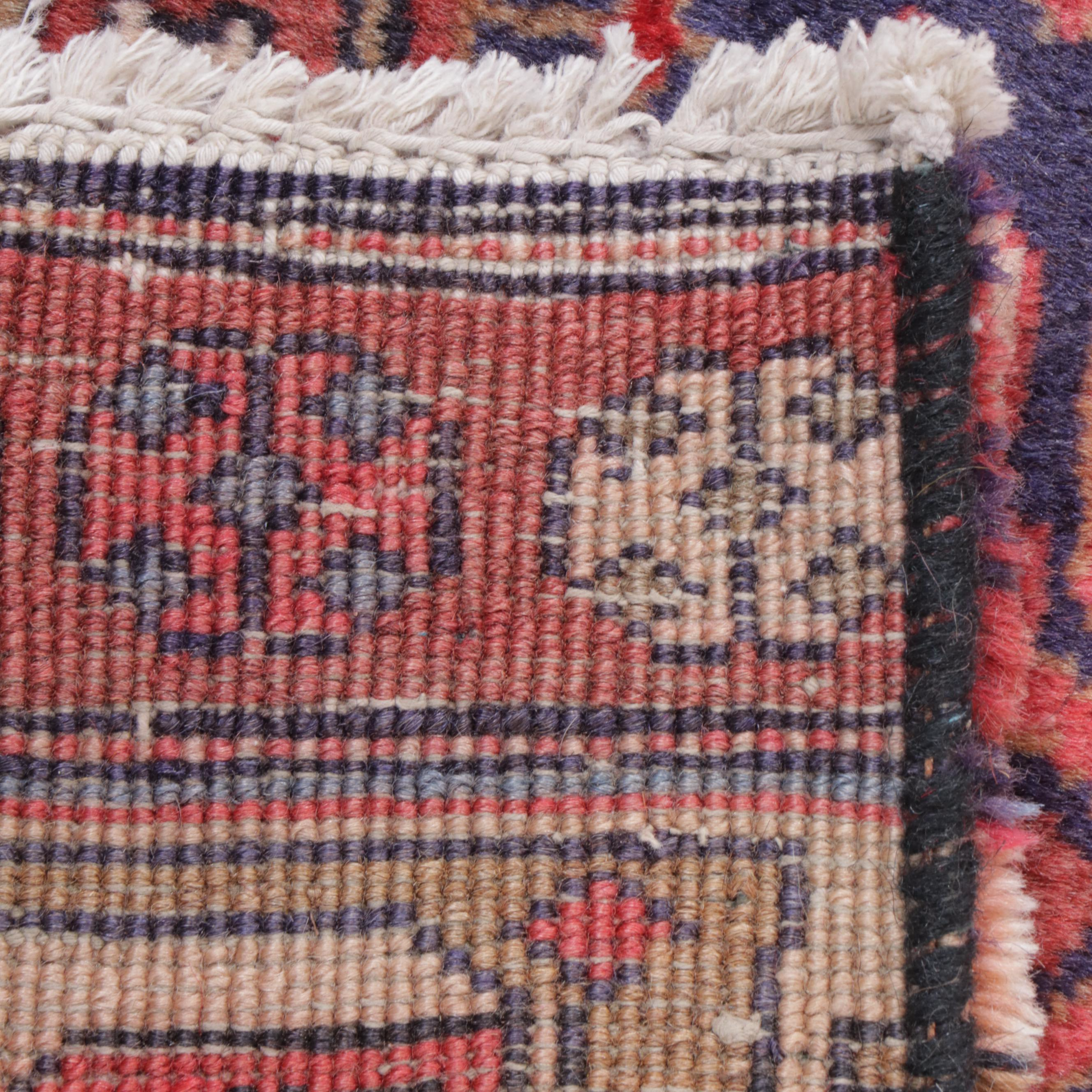 2'5 x 9'6 Hand-Knotted Caucasian Kazak Remnant Carpet Runner