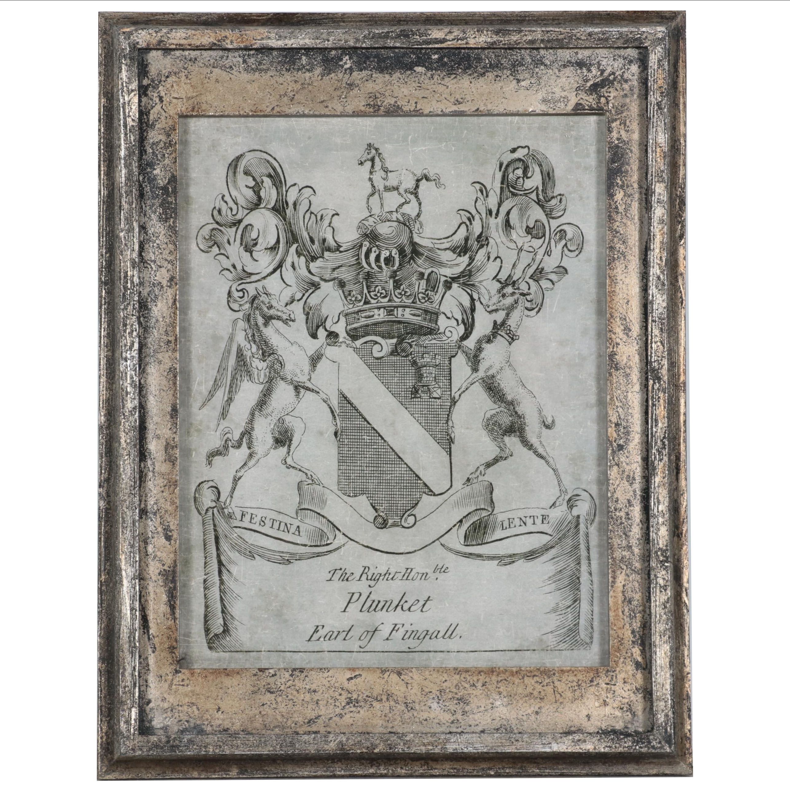 Offset Lithograph "The Right Honorable Plunket, Earl of Fingall"
