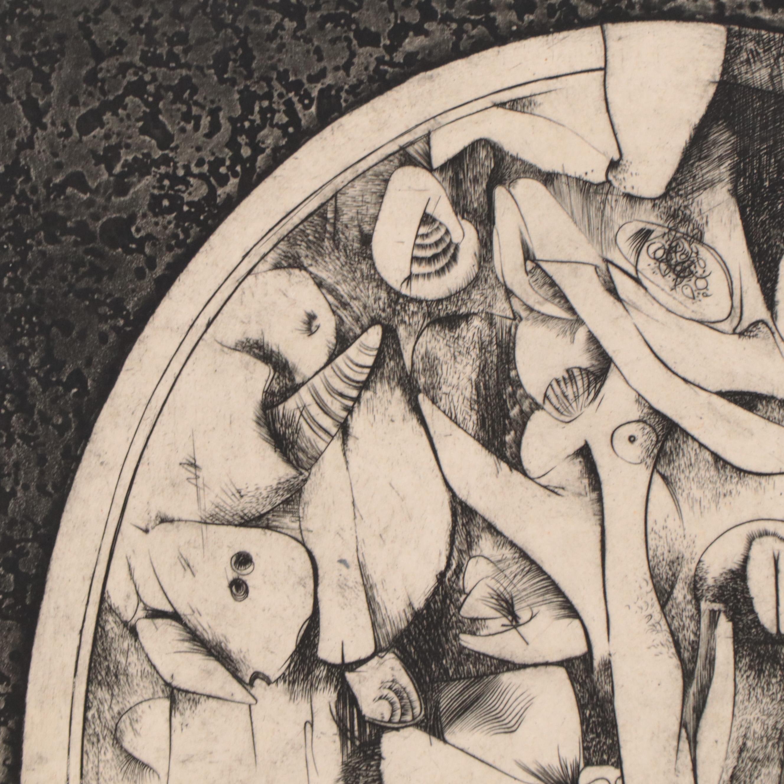 Kenneth Alvin Kerslake Etchings With Aquatint "The Witnessed Image", 2007