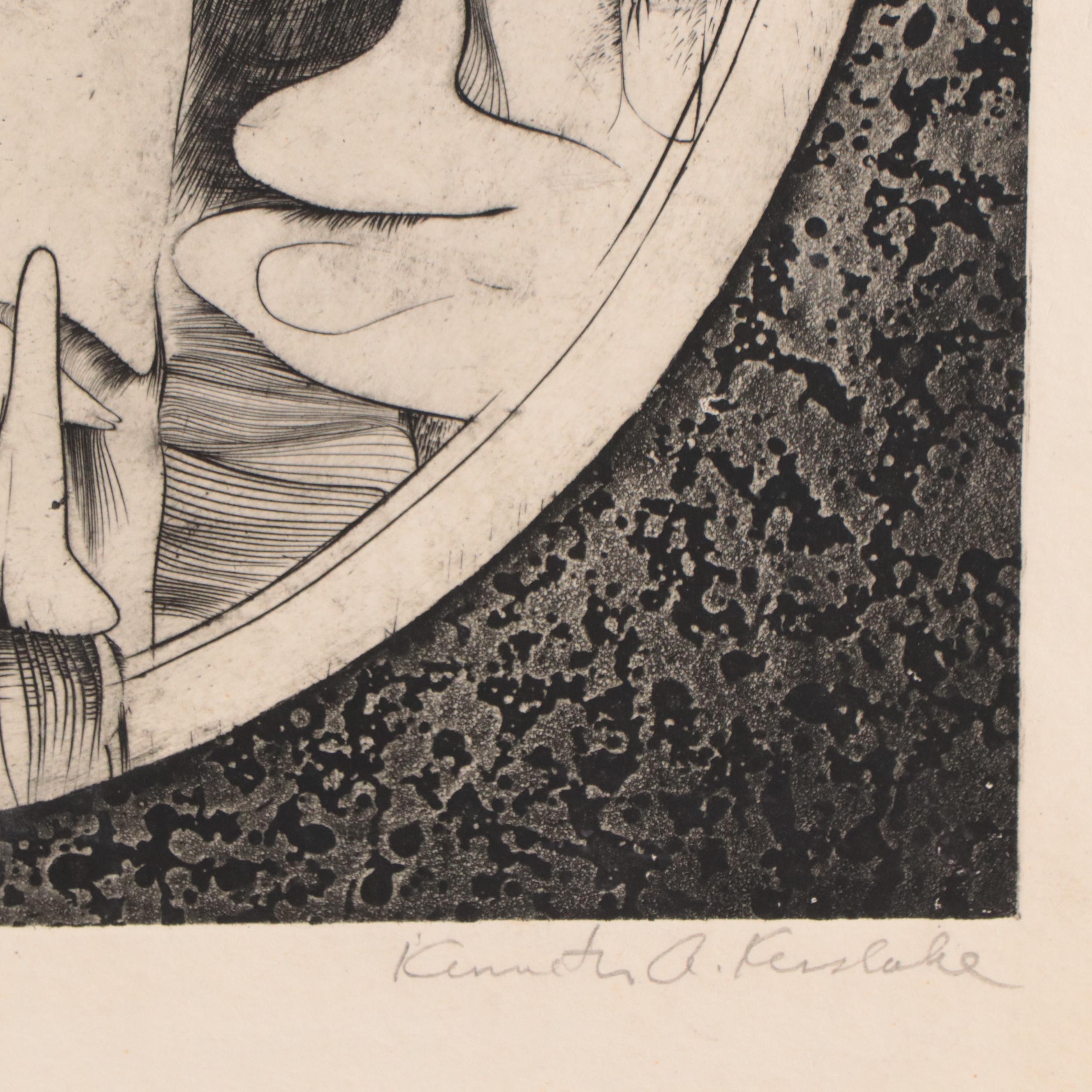 Kenneth Alvin Kerslake Etchings With Aquatint "The Witnessed Image", 2007