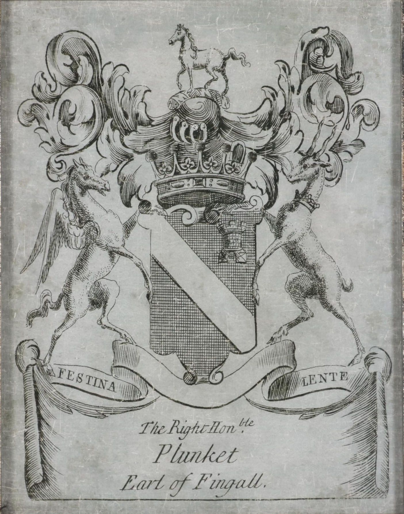 Offset Lithograph "The Right Honorable Plunket, Earl of Fingall"