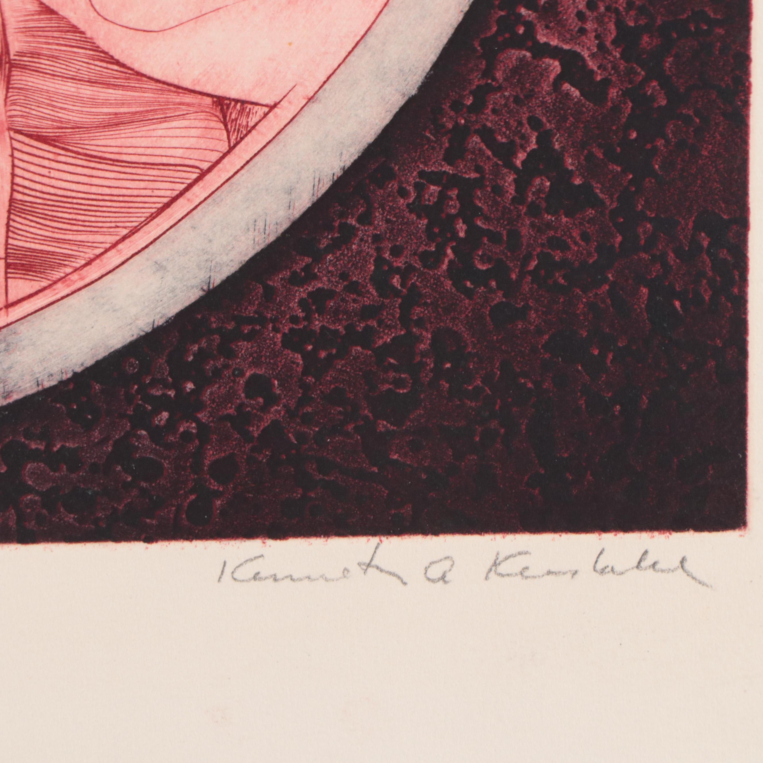 Kenneth Alvin Kerslake Etchings With Aquatint "The Witnessed Image", 2007