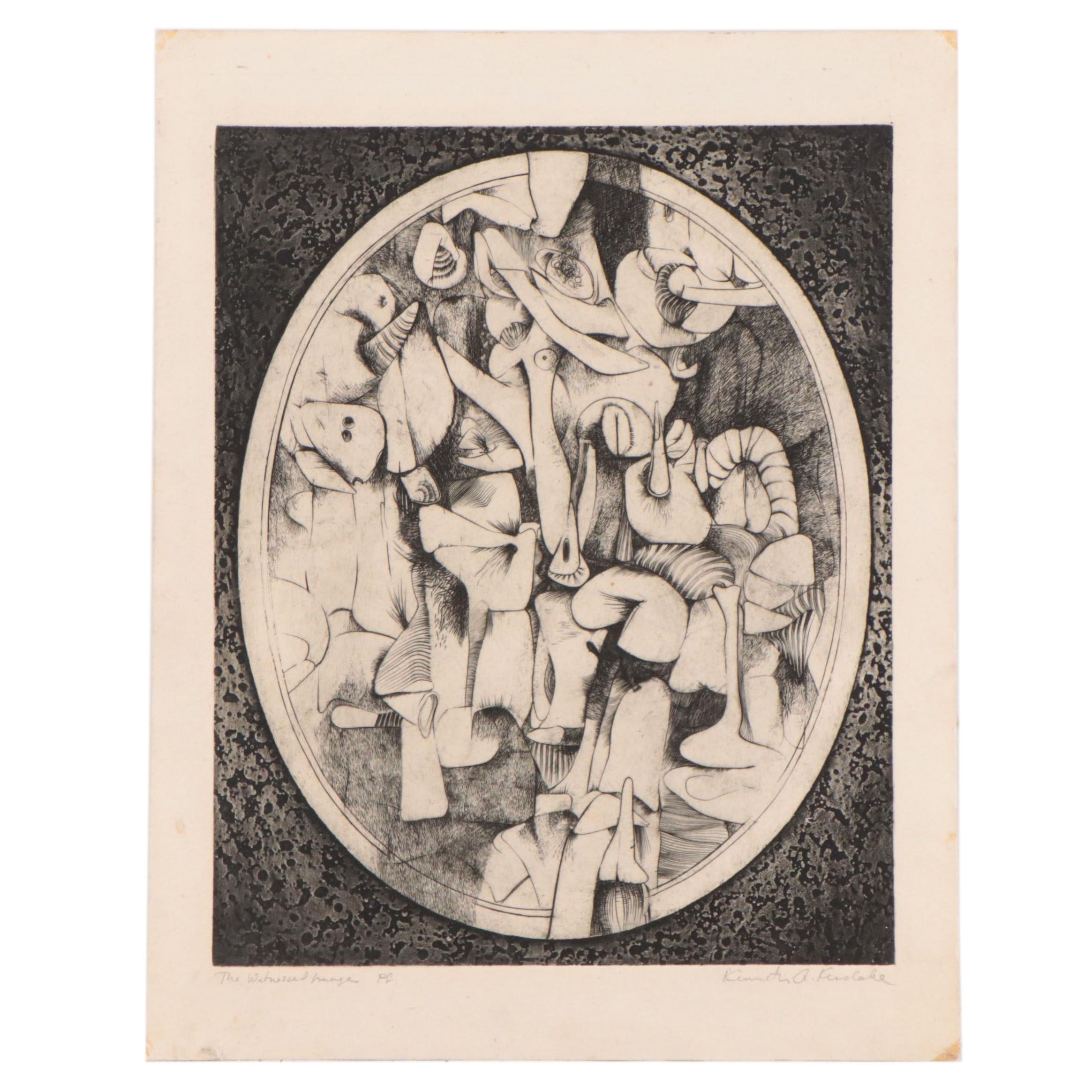 Kenneth Alvin Kerslake Etchings With Aquatint "The Witnessed Image", 2007