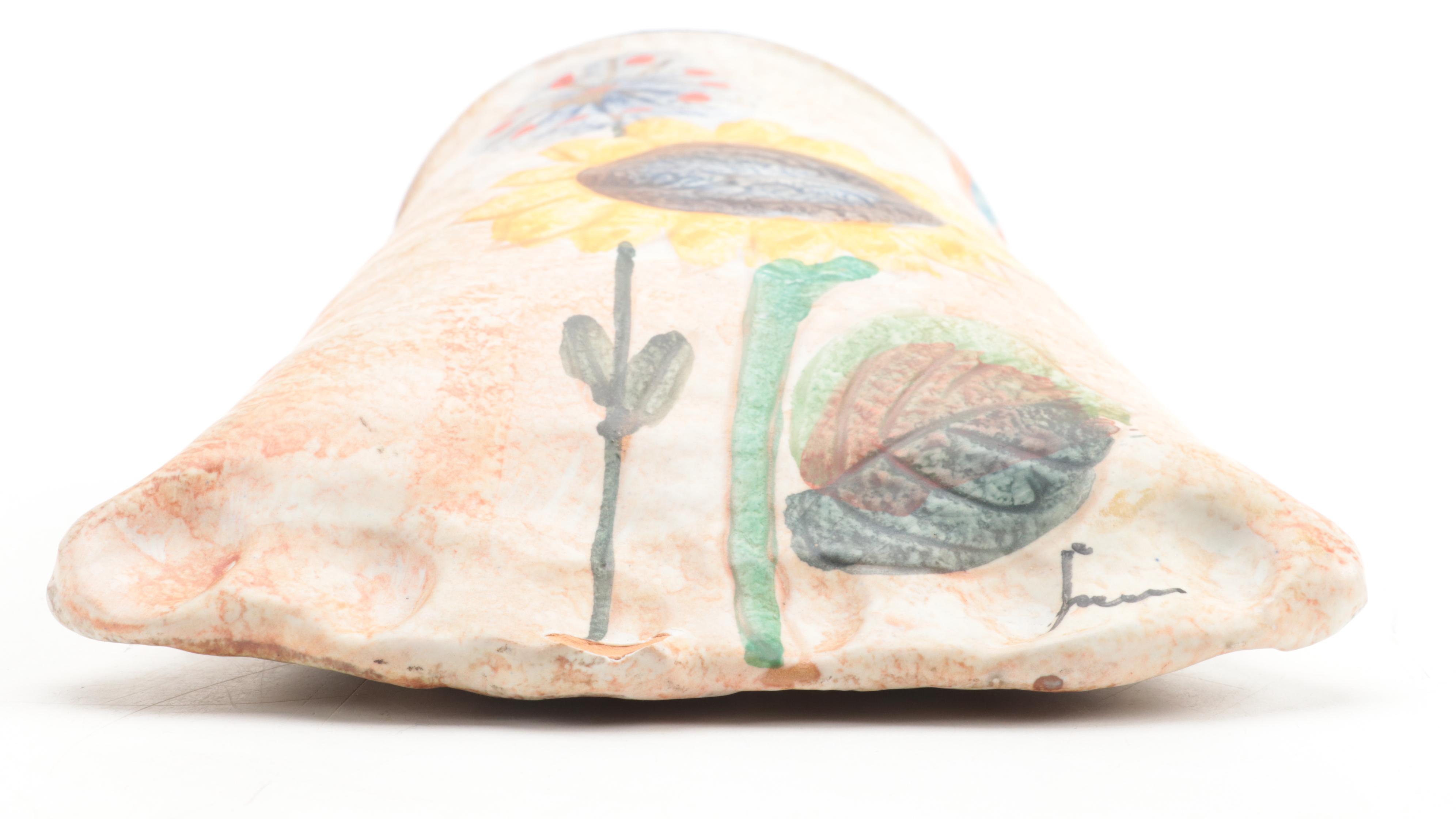 Italian Terracotta Art Pottery Wall Pocket