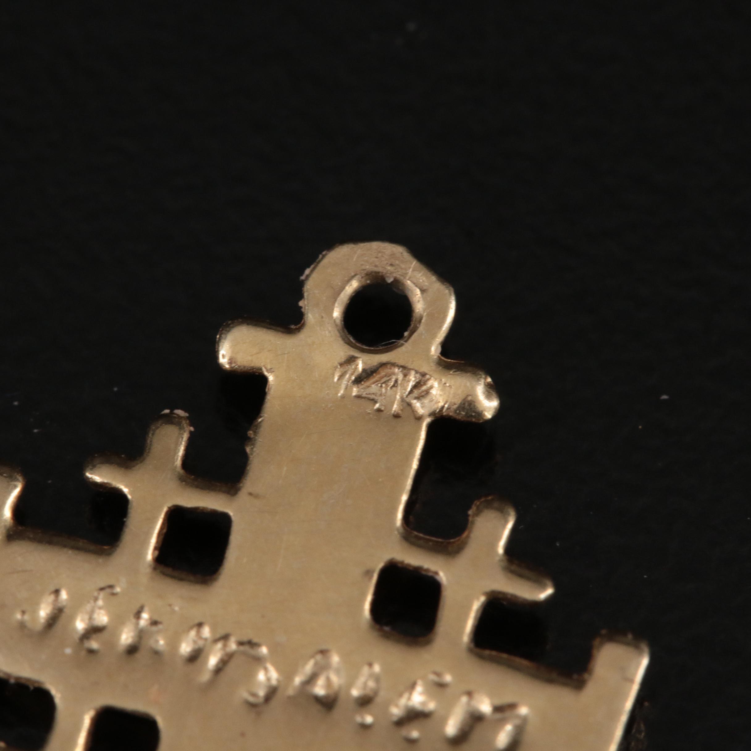 Jerusalem 14K 0.14 CTW Diamond Cross Pendant