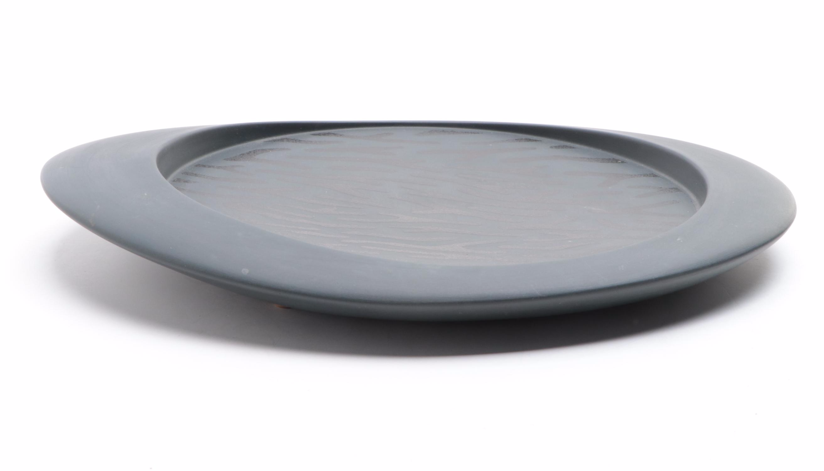 Goyer Bonneau Art Pottery Glossy Tiger Stripe Tray, 2002