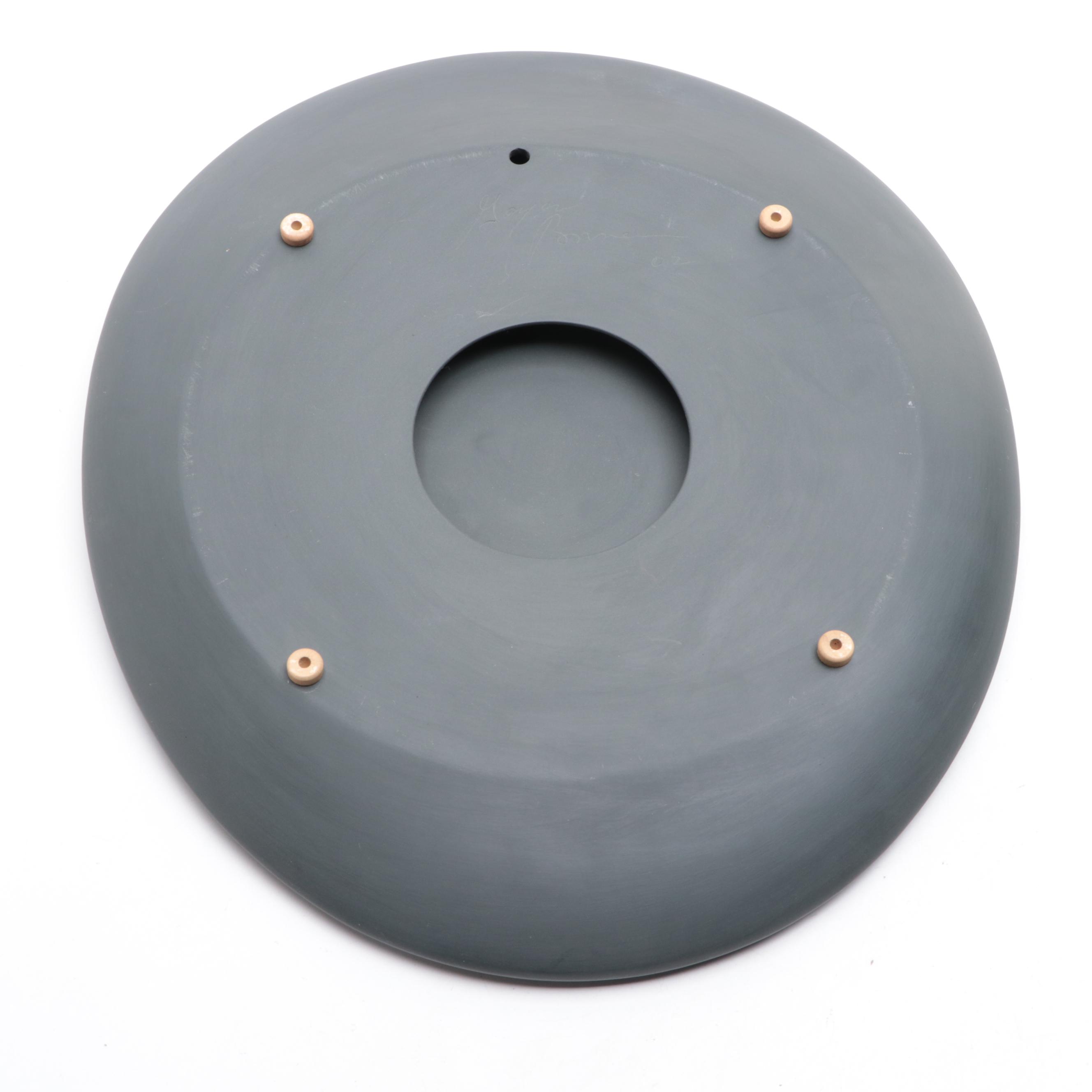 Goyer Bonneau Art Pottery Glossy Tiger Stripe Tray, 2002