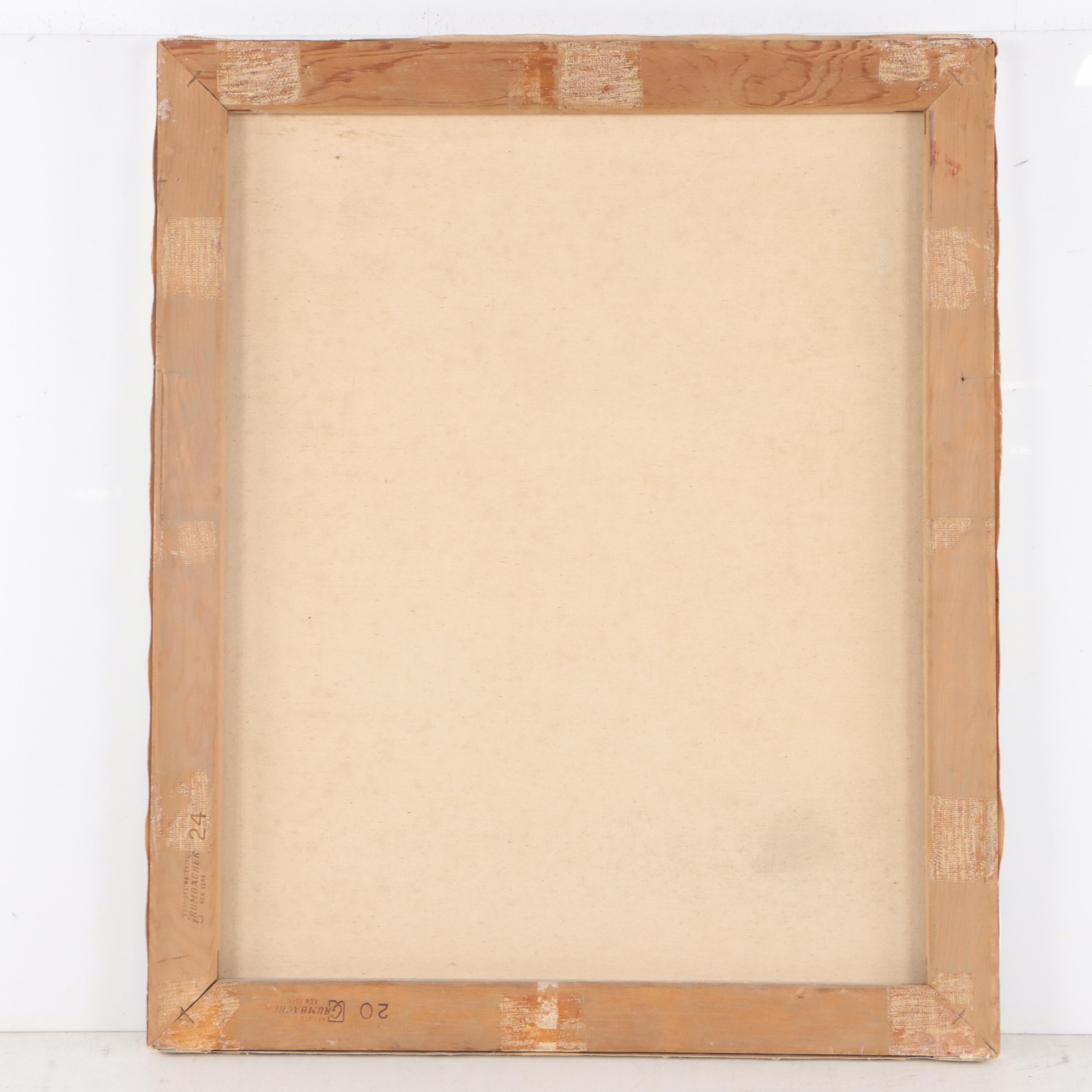 D. Piano Oil Painting of Landscape With Windmill, 1972