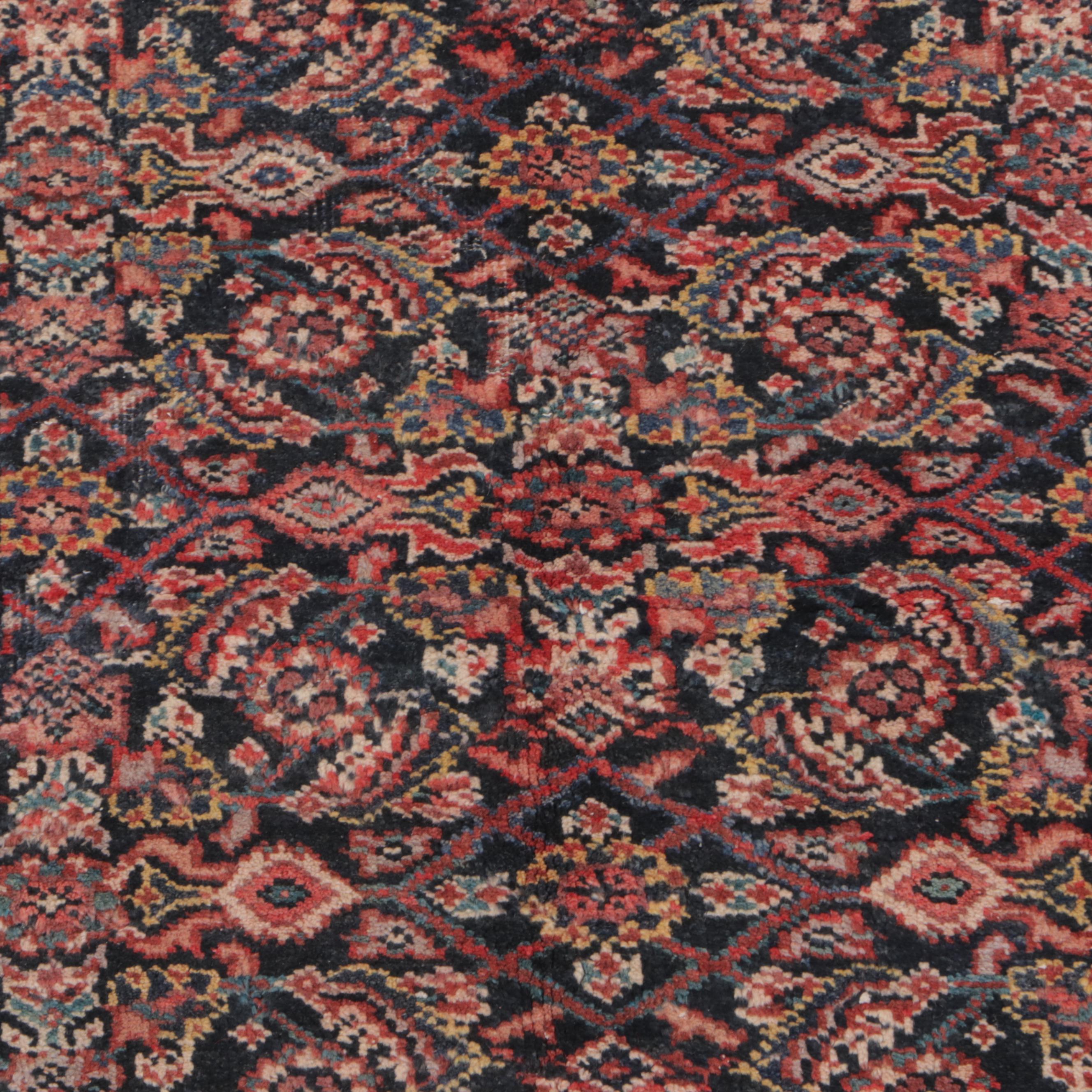 3'8 x 10'10 Hand-Knotted Persian Veramin Carpet Runner