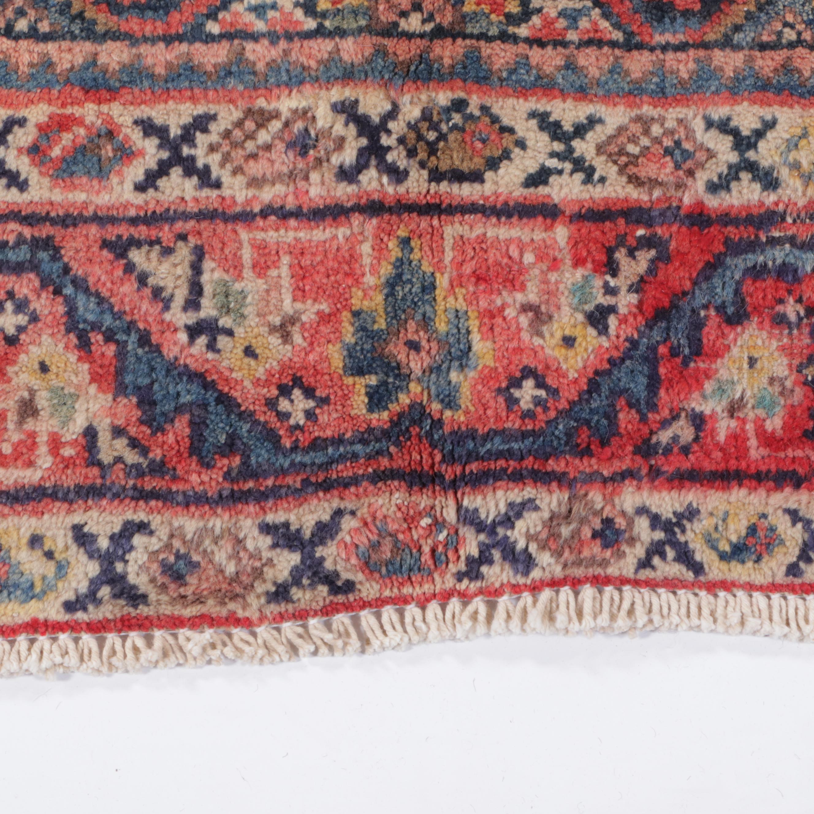 3'8 x 10'10 Hand-Knotted Persian Veramin Carpet Runner