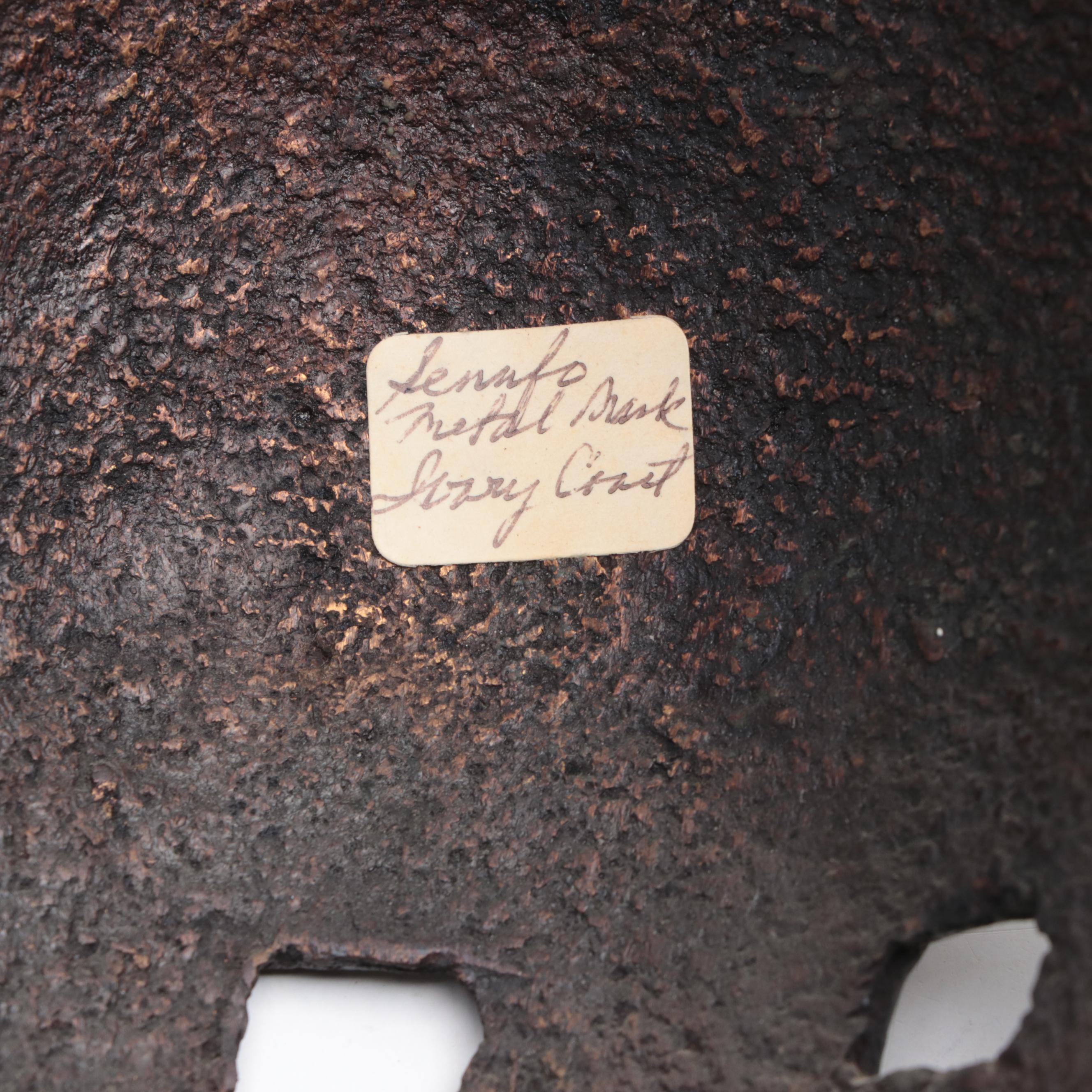 Senufo Ivory Coast African Kpelie Bronze Mask