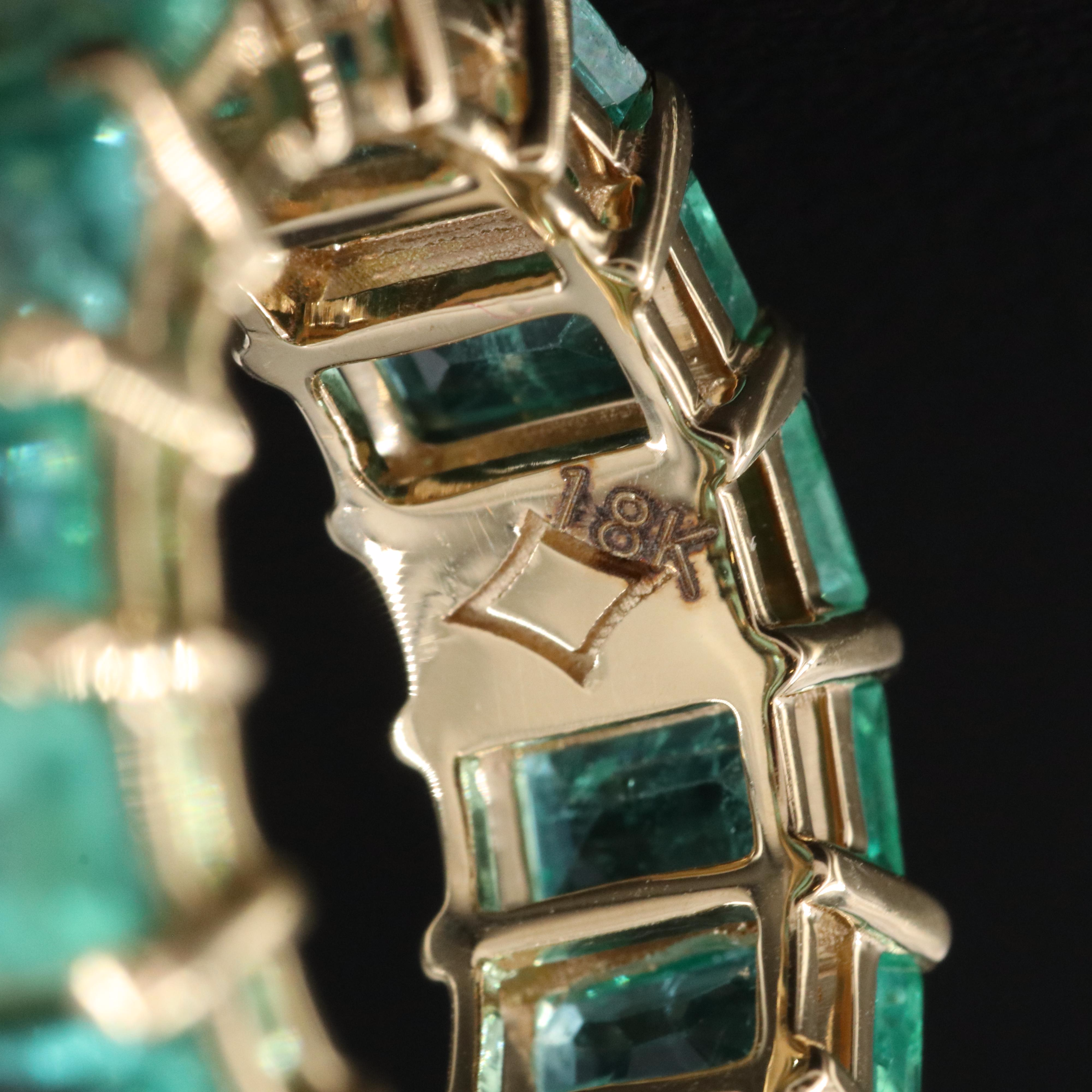 18K 9.95 CTW Emerald Eternity Band