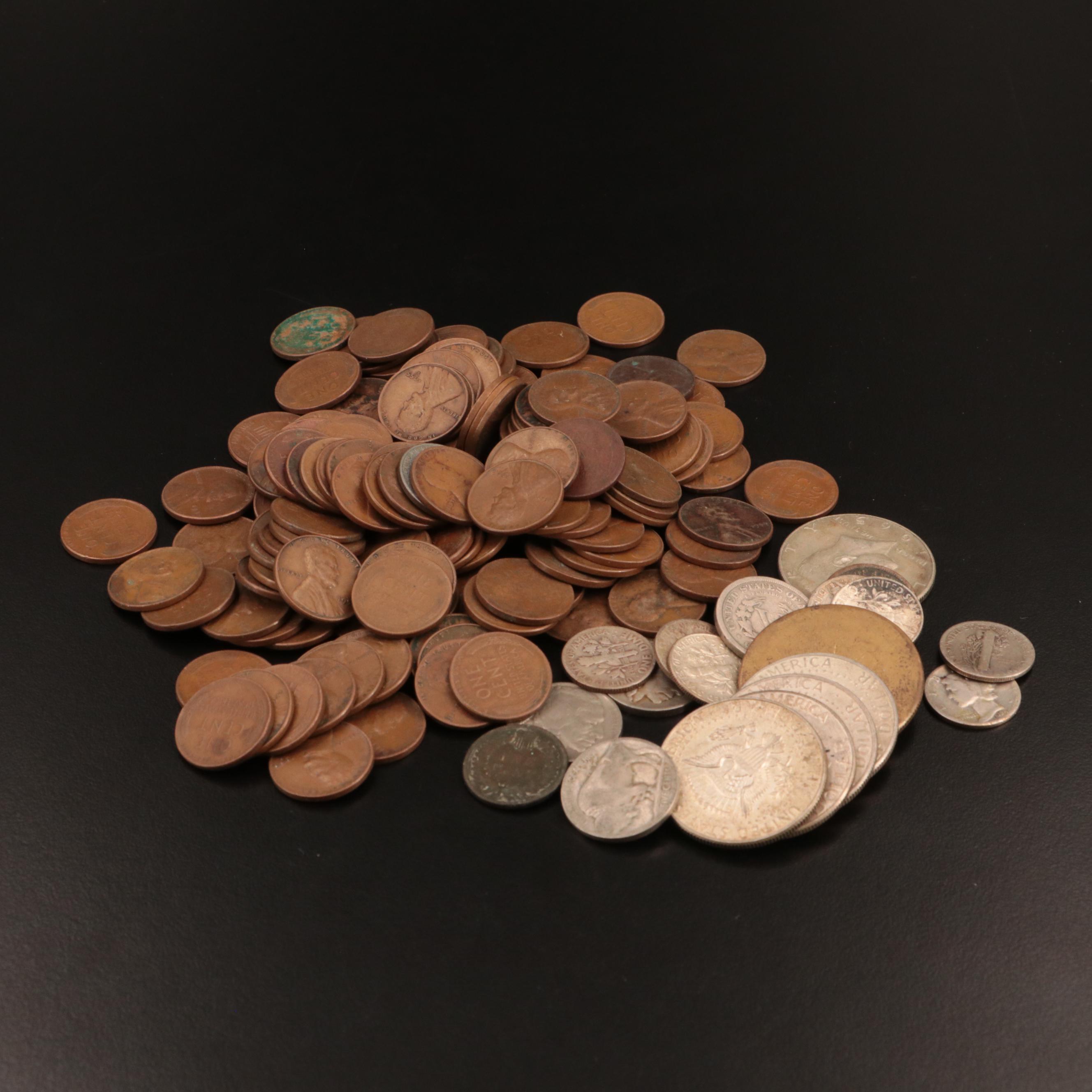 Copper and Silver United States Coins