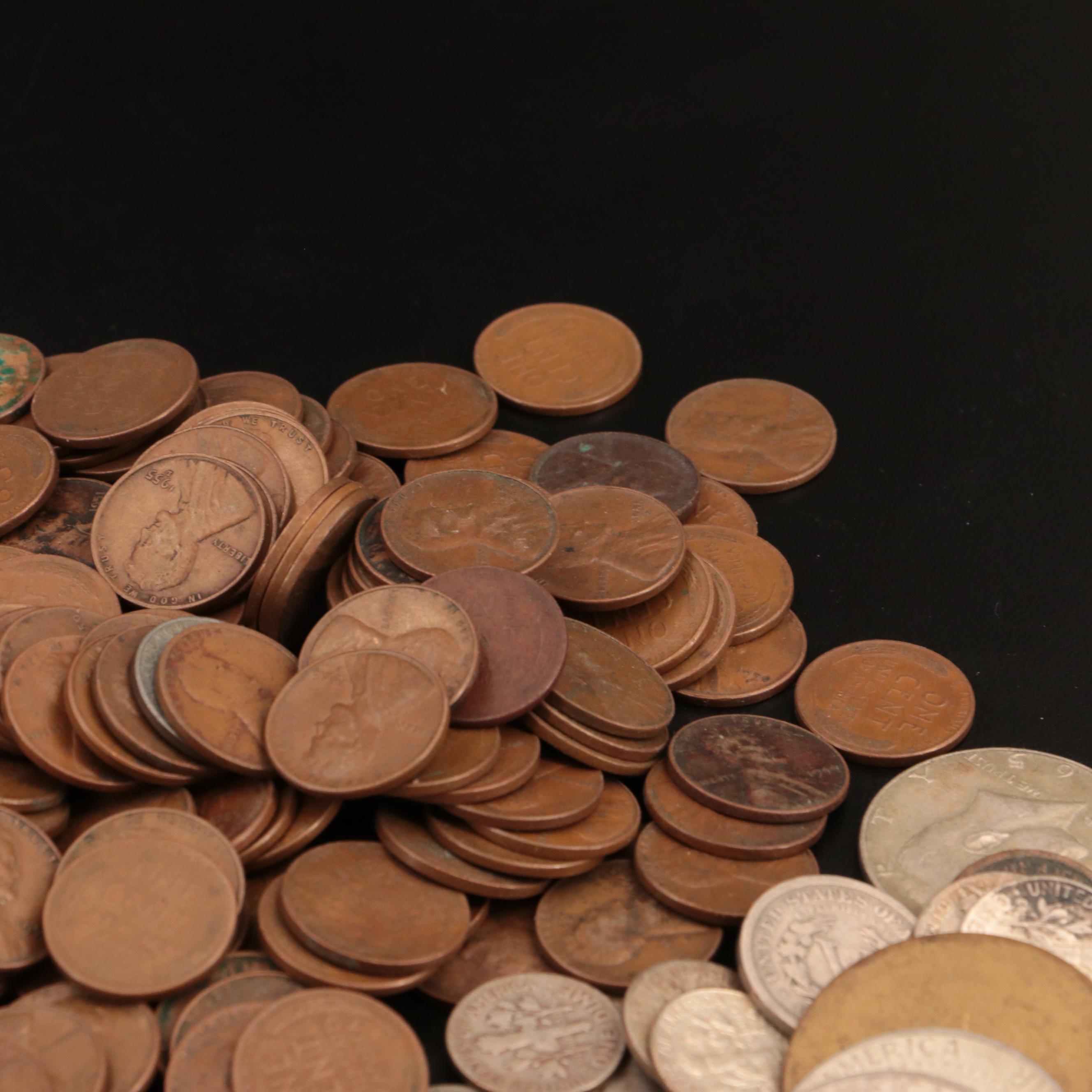Copper and Silver United States Coins