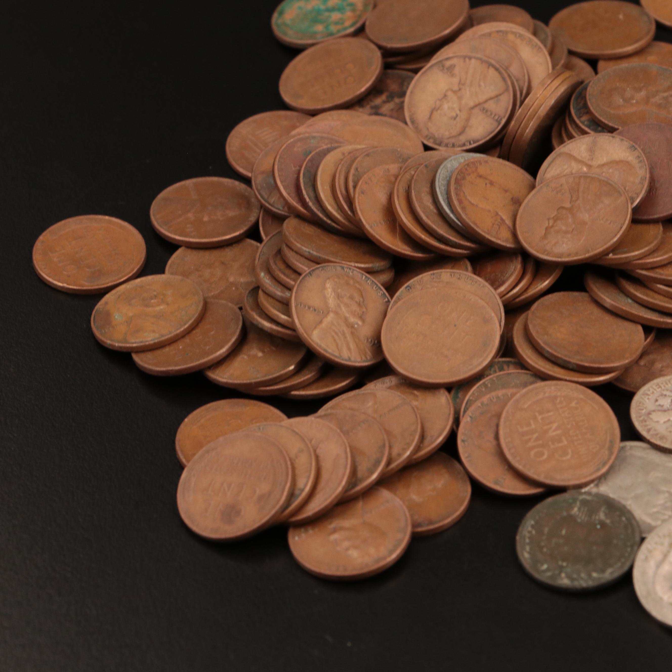Copper and Silver United States Coins