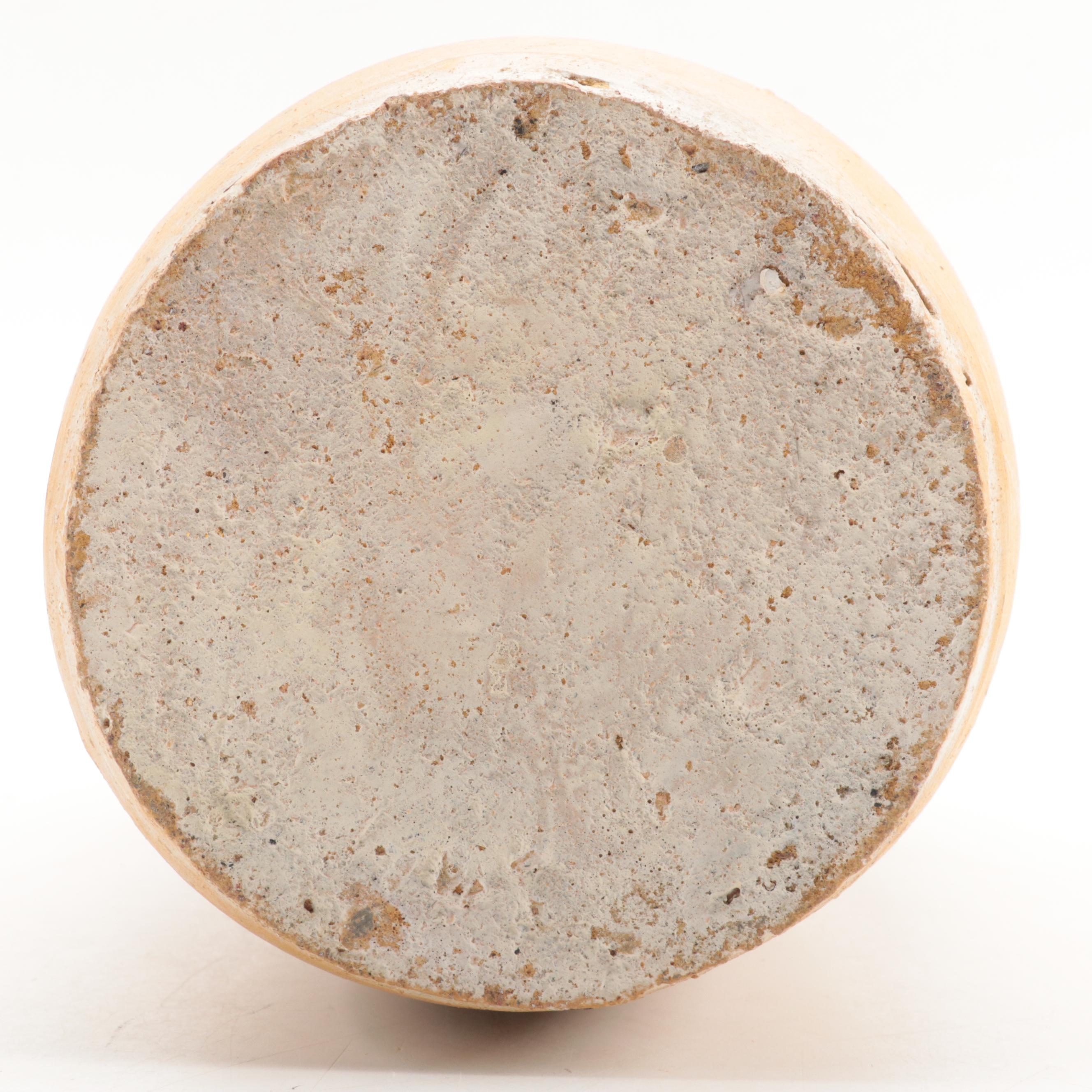 Studio Etched Art Pottery Vase