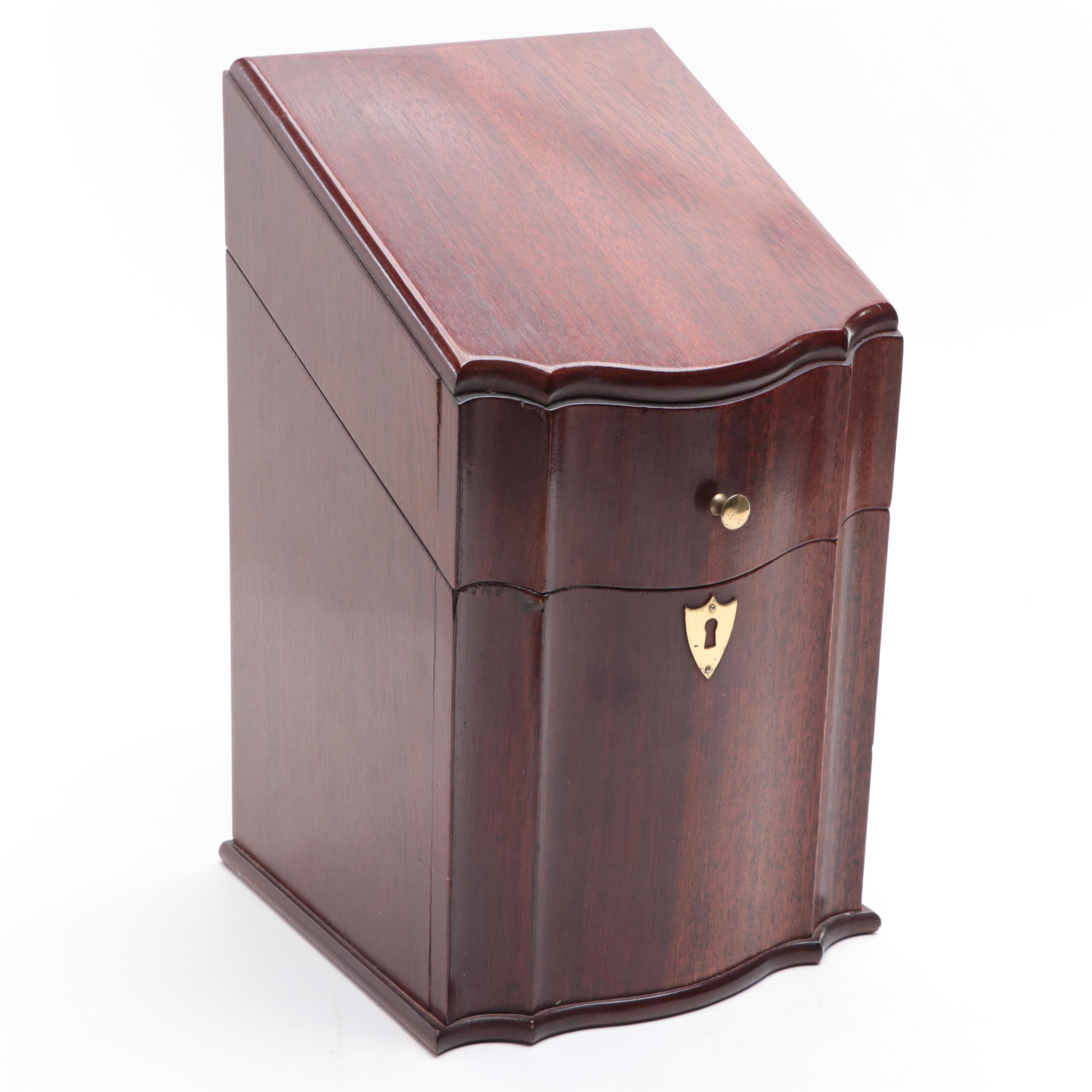 Hepplewhite Style Mahogany Knife Box