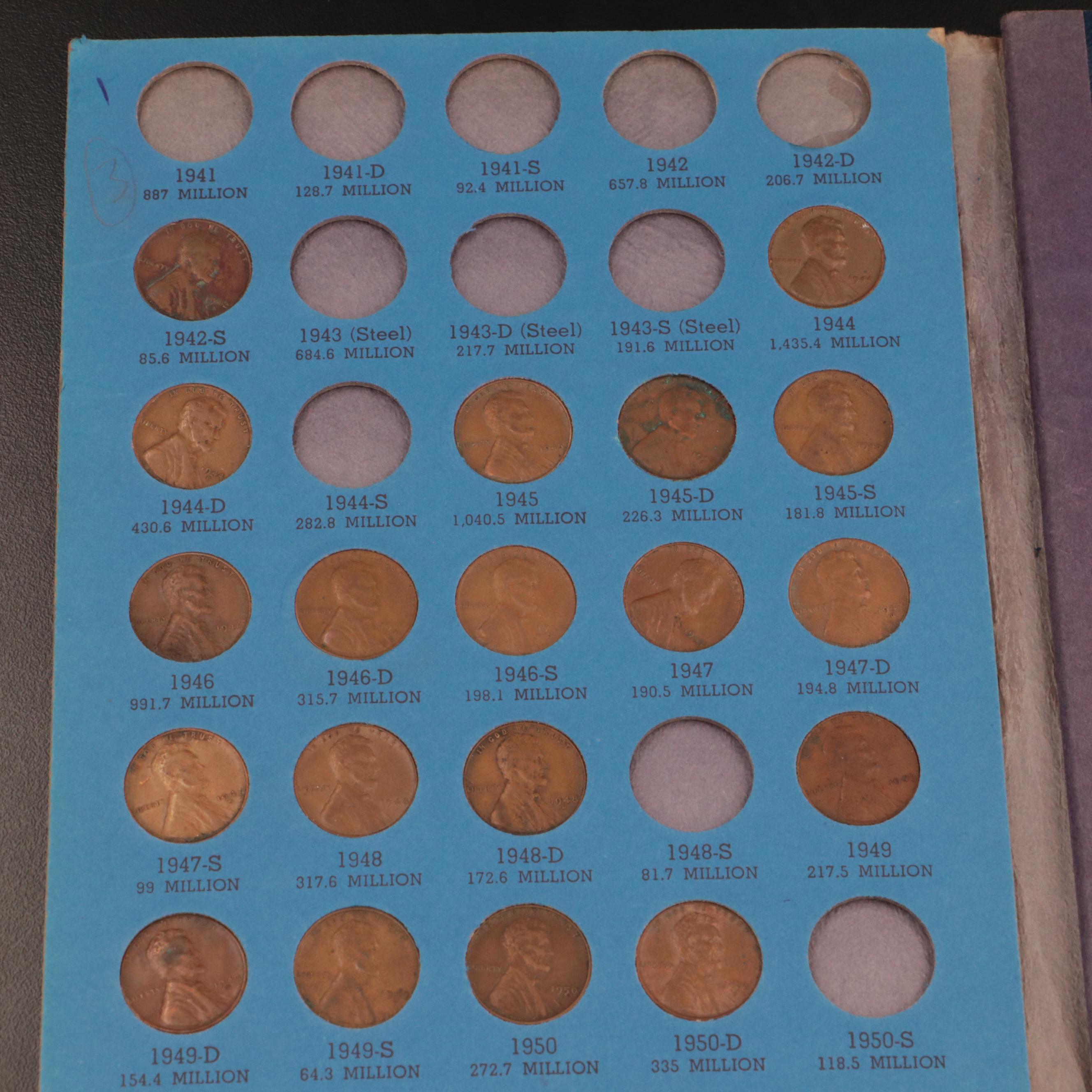 Two Binders of Lincoln Cents, 1909 to 1975