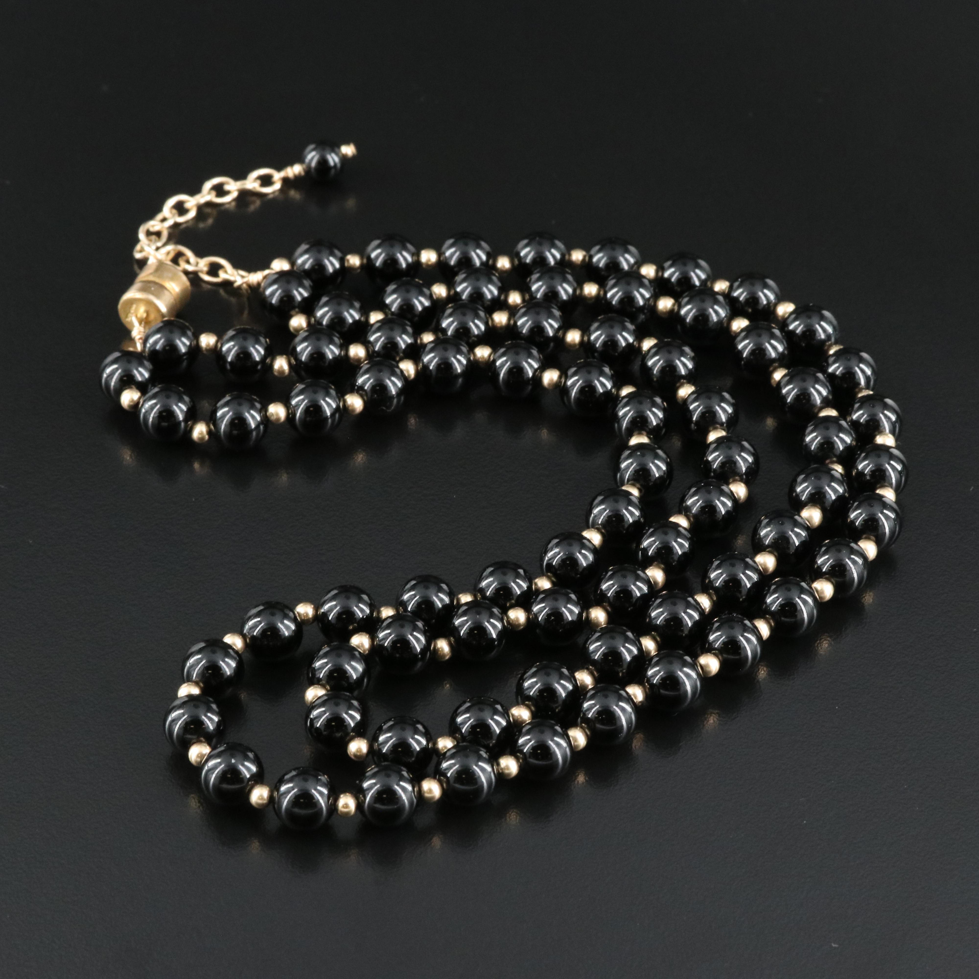 14K Black Onyx Necklace