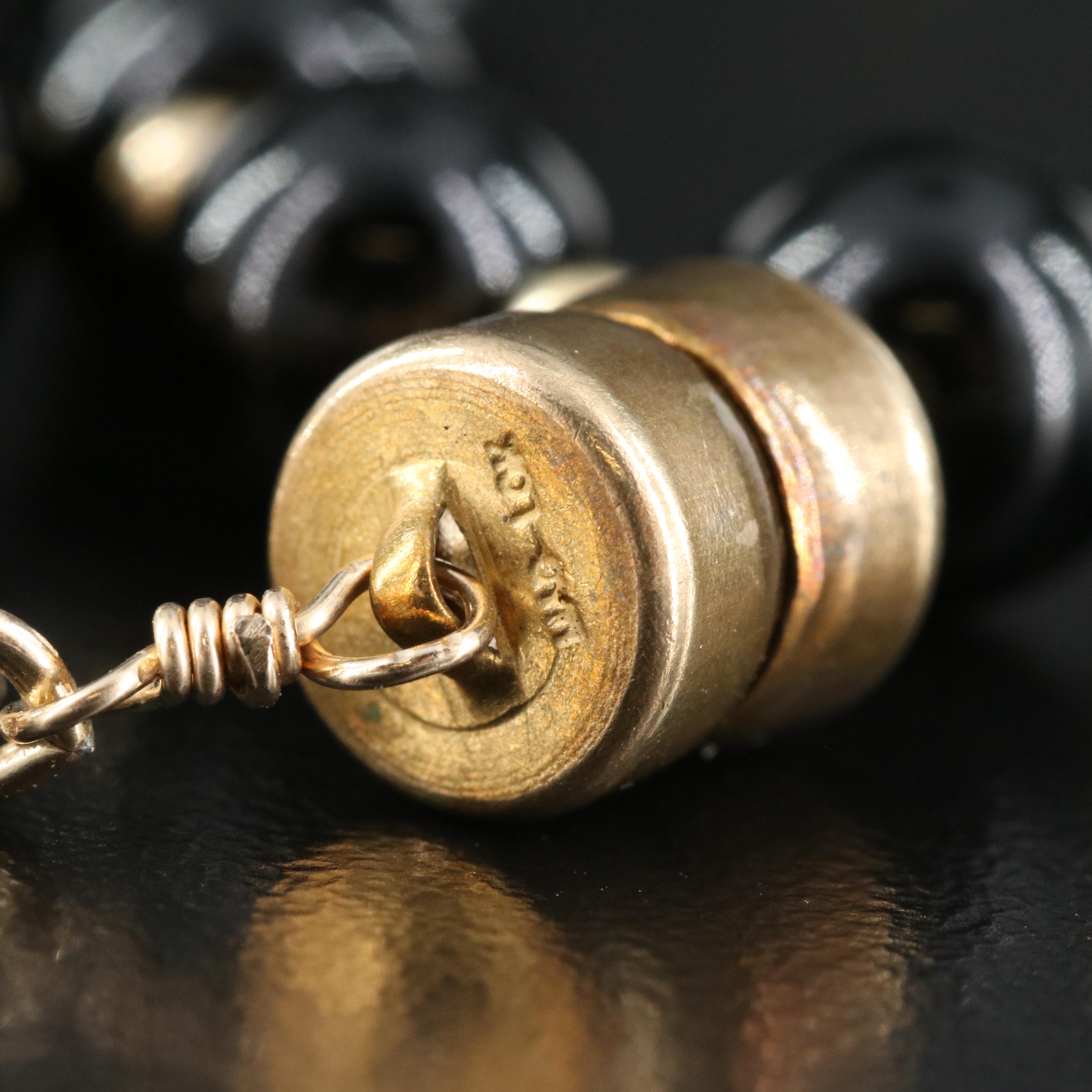 14K Black Onyx Necklace