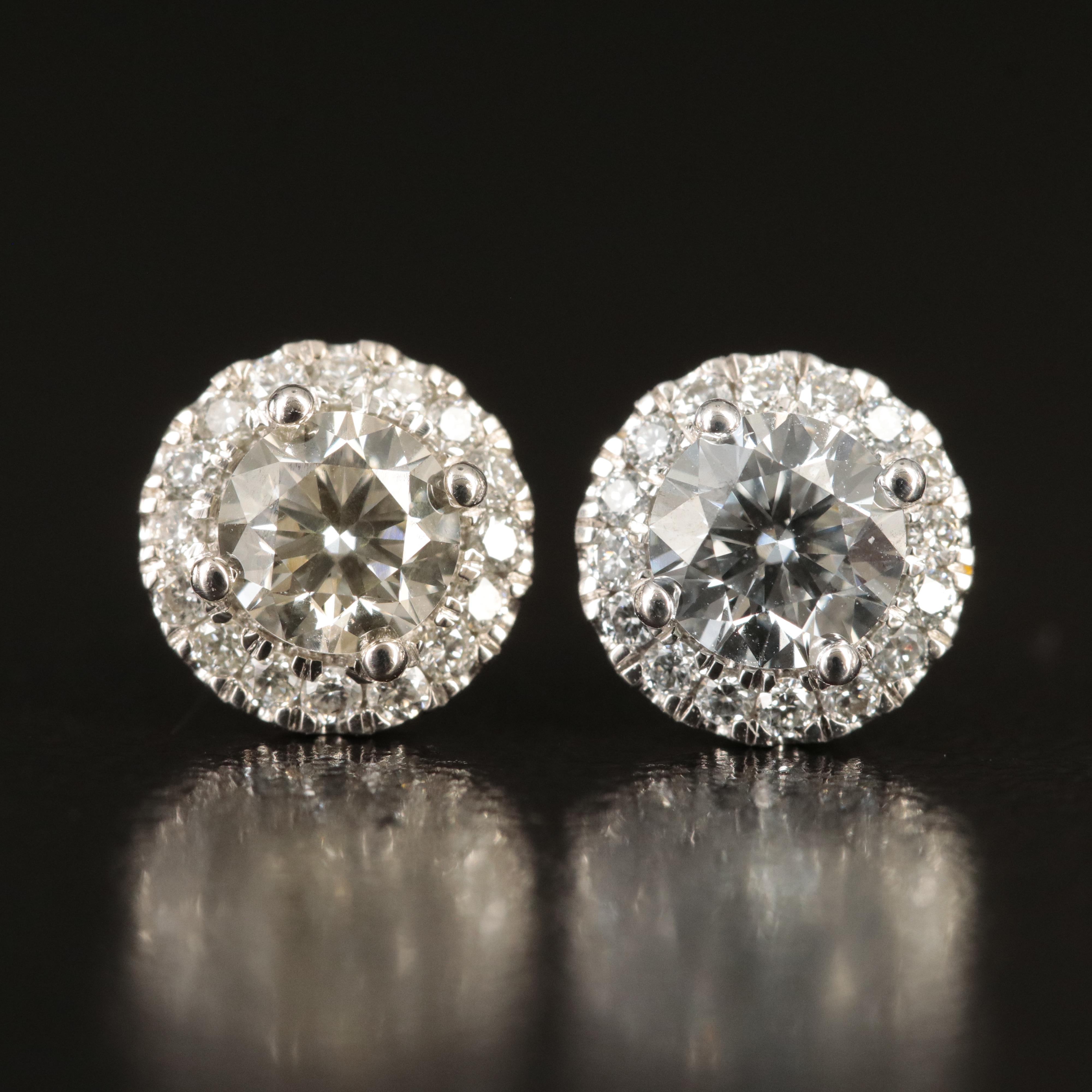 14K 0.99 CTW Lab Grown Diamond Stud Earrings