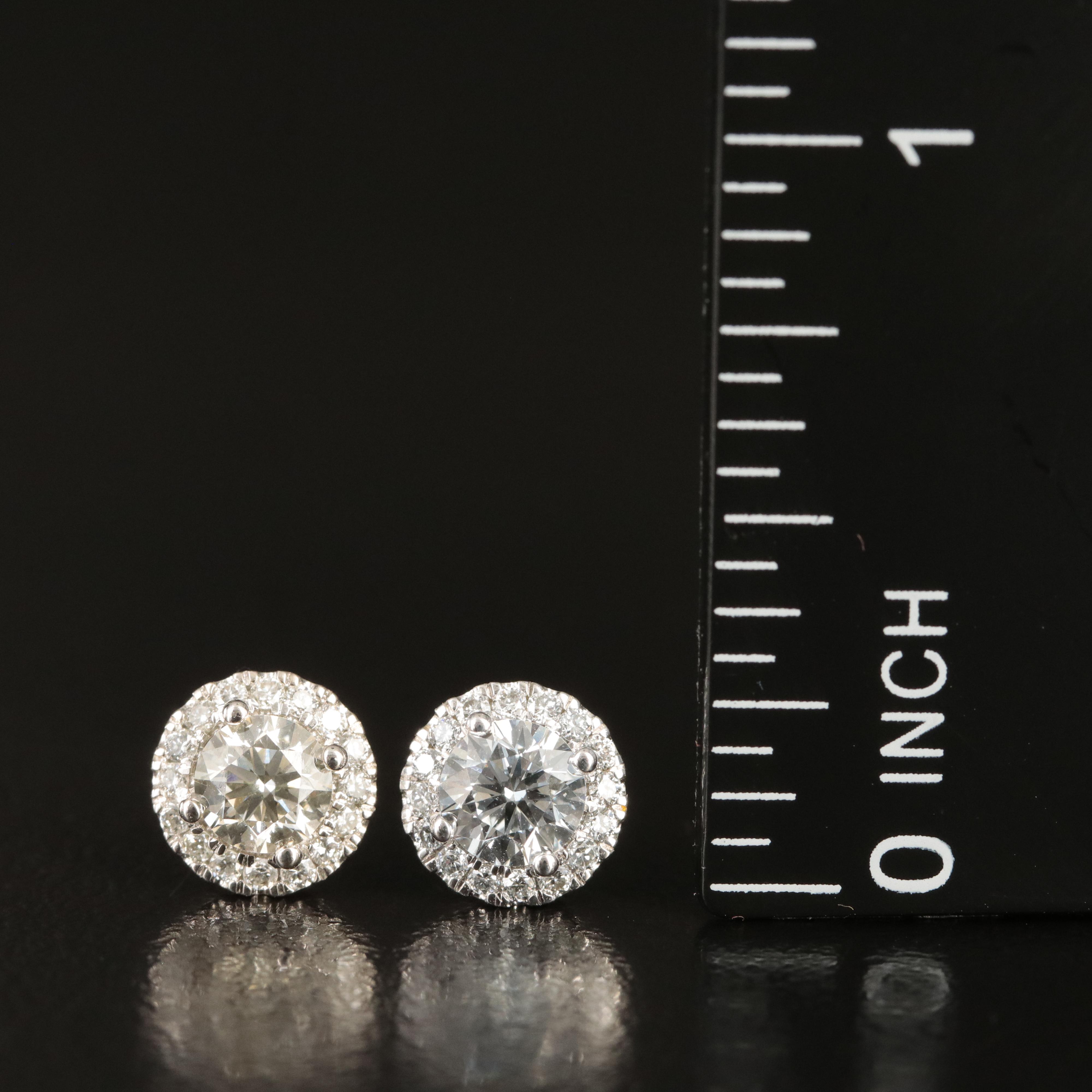 14K 0.99 CTW Lab Grown Diamond Stud Earrings