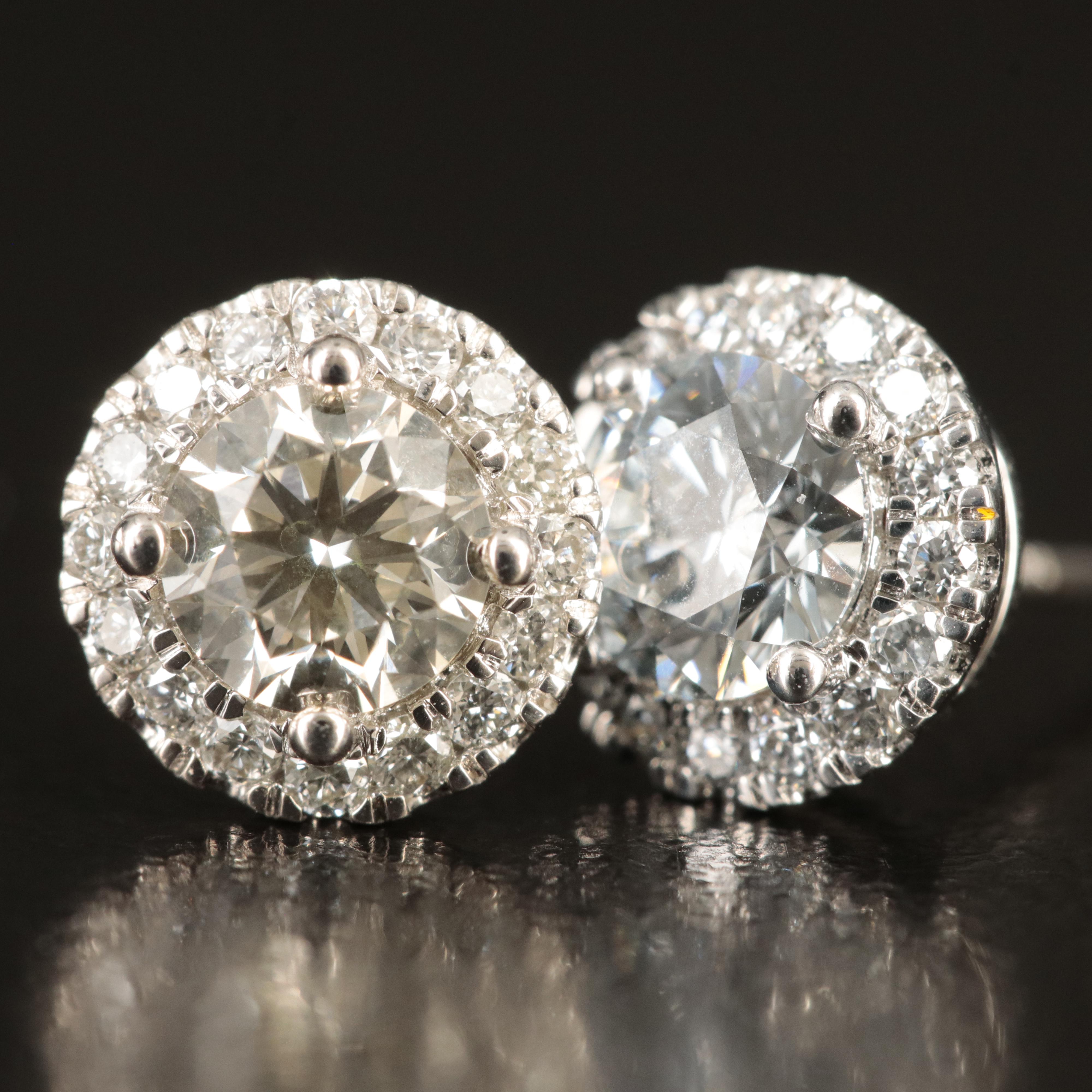 14K 0.99 CTW Lab Grown Diamond Stud Earrings