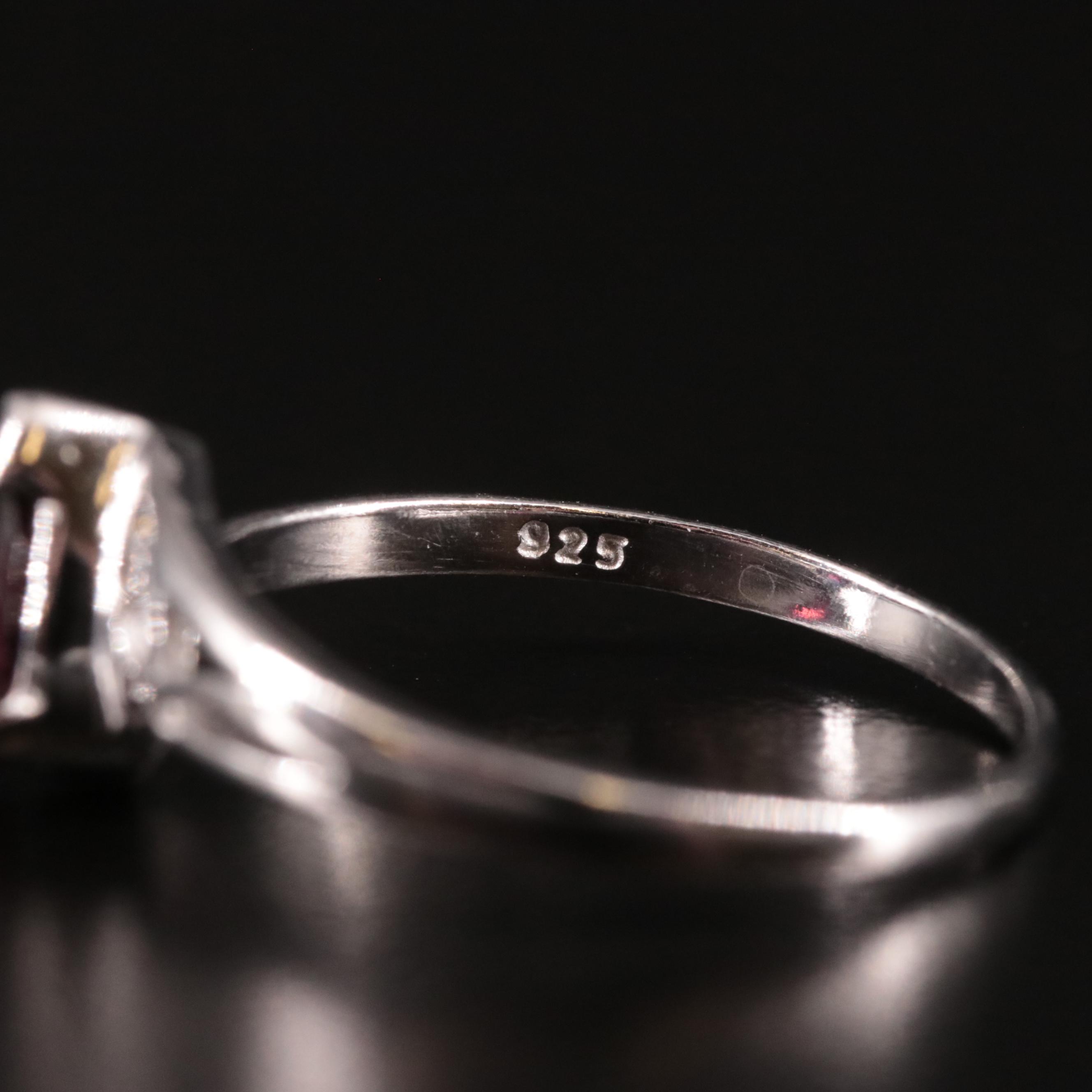 Sterling Garnet Ring