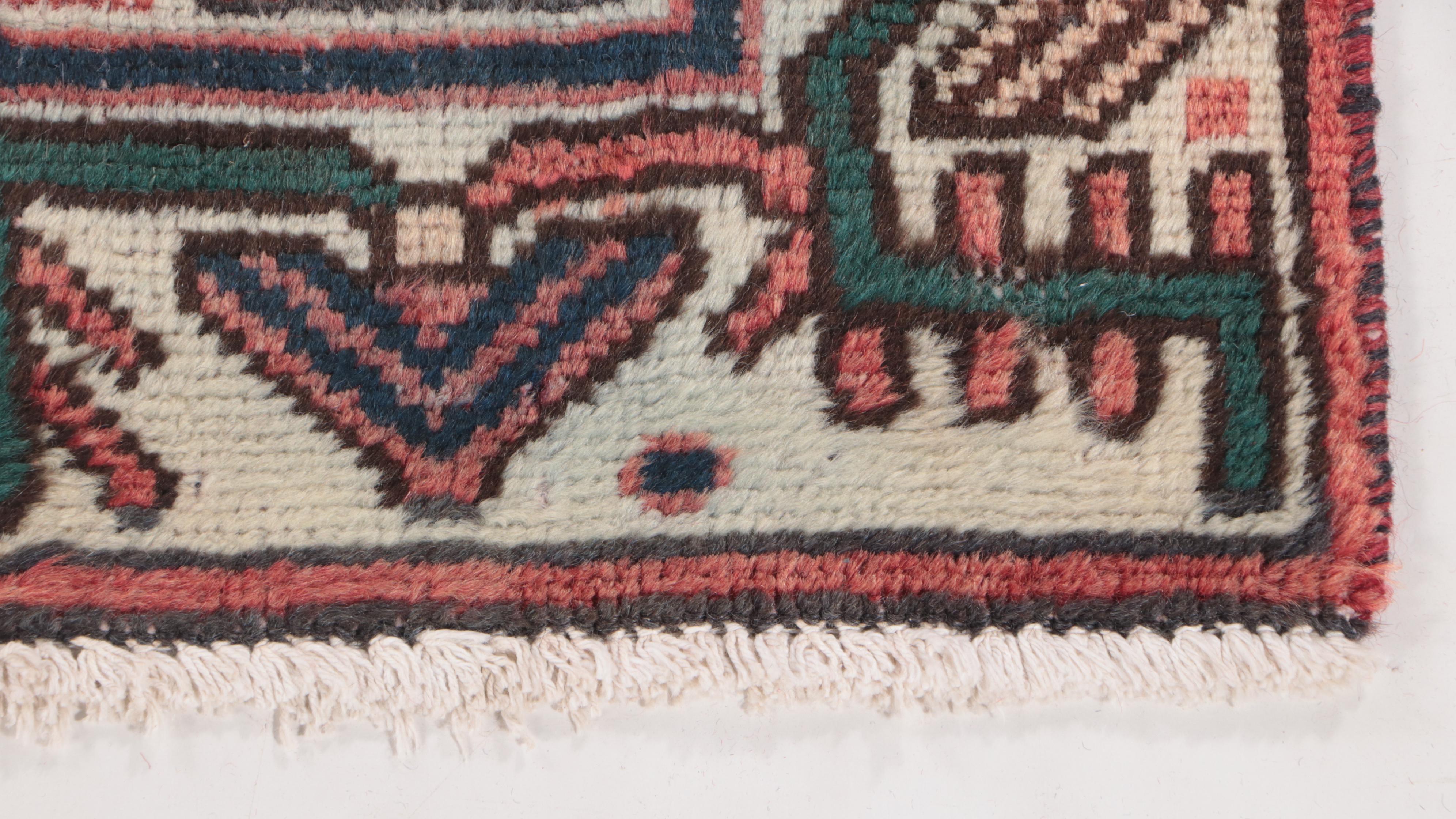 4'2 x 6'10 Hand-Knotted Persian Hamadan Area Rug