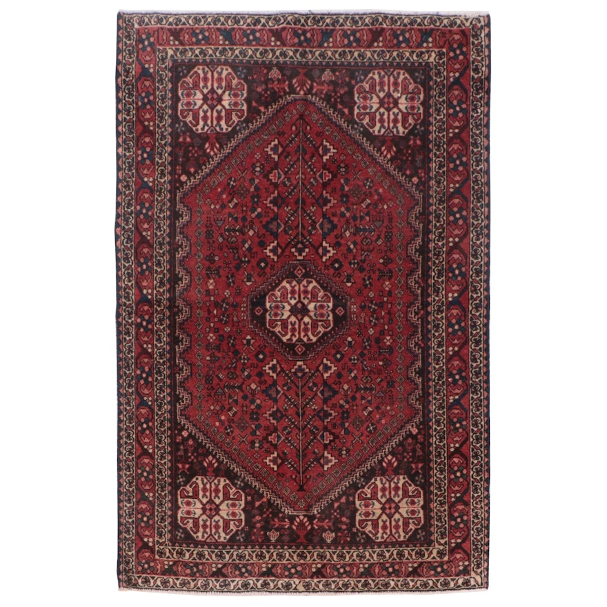 3'2 x 5' Hand-Knotted Persian Abadeh Area Rug