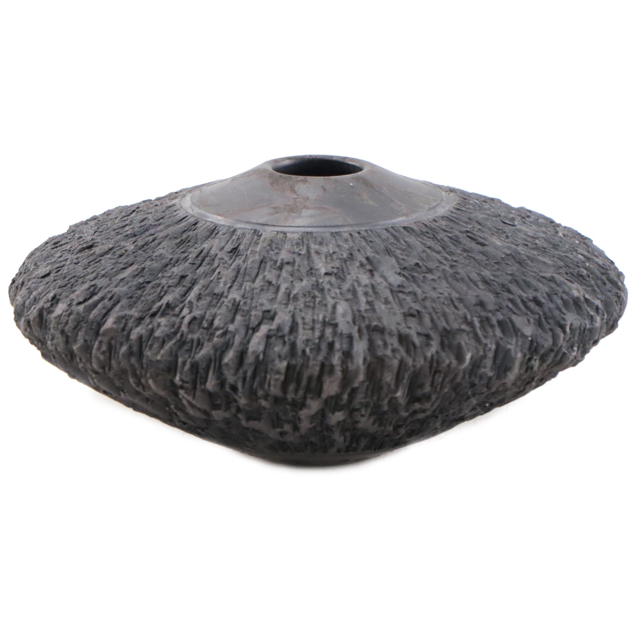 Pahponee Black Etched Seed Pot Vessel, 2005