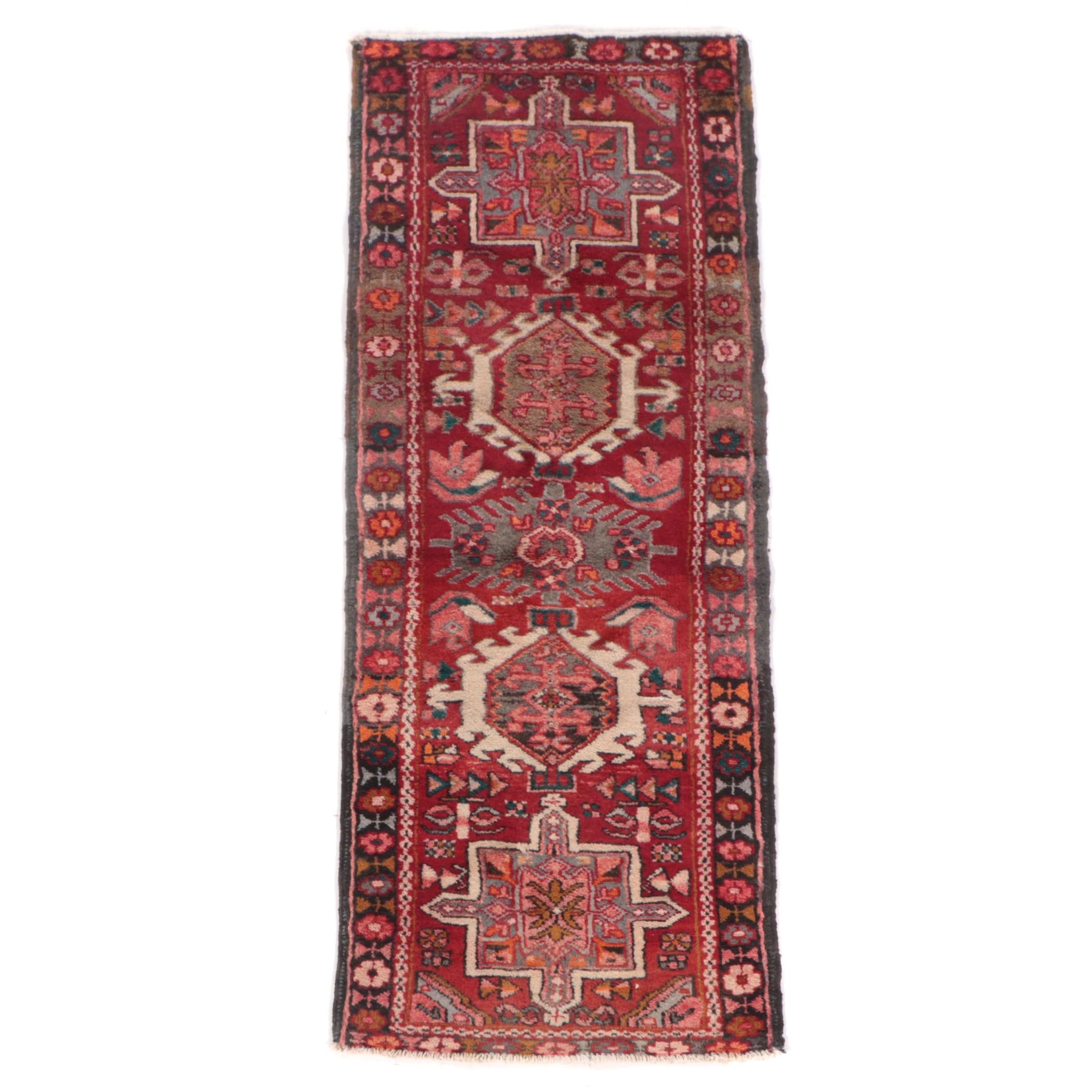 1'11 x 5'4 Hand-Knotted Persian Karaja Carpet Runner