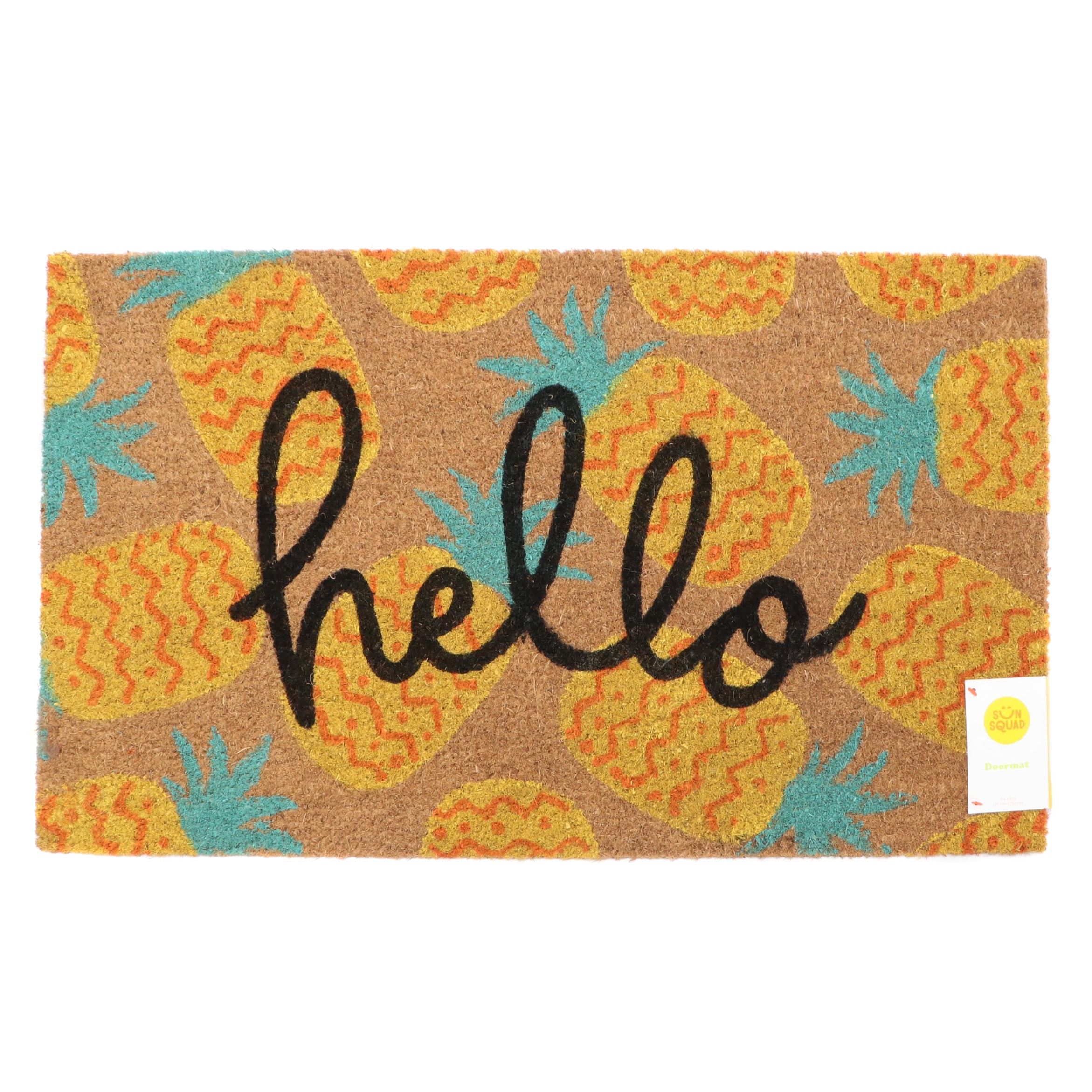 Sun Squad Pineapple Print Doormat