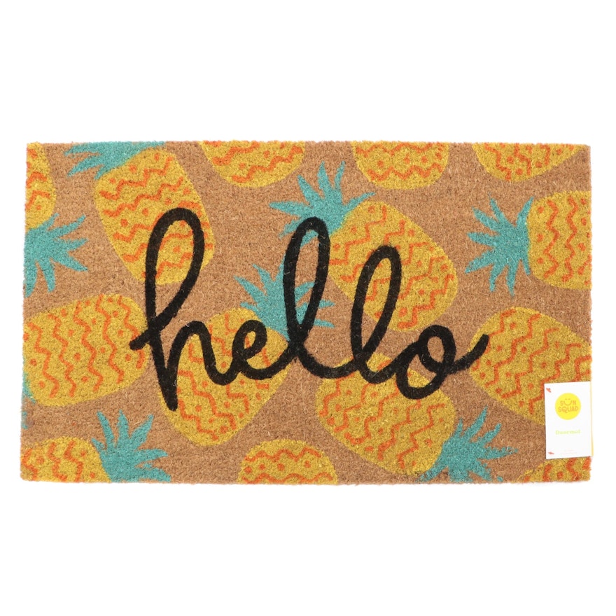 Sun Squad Pineapple Print Doormat