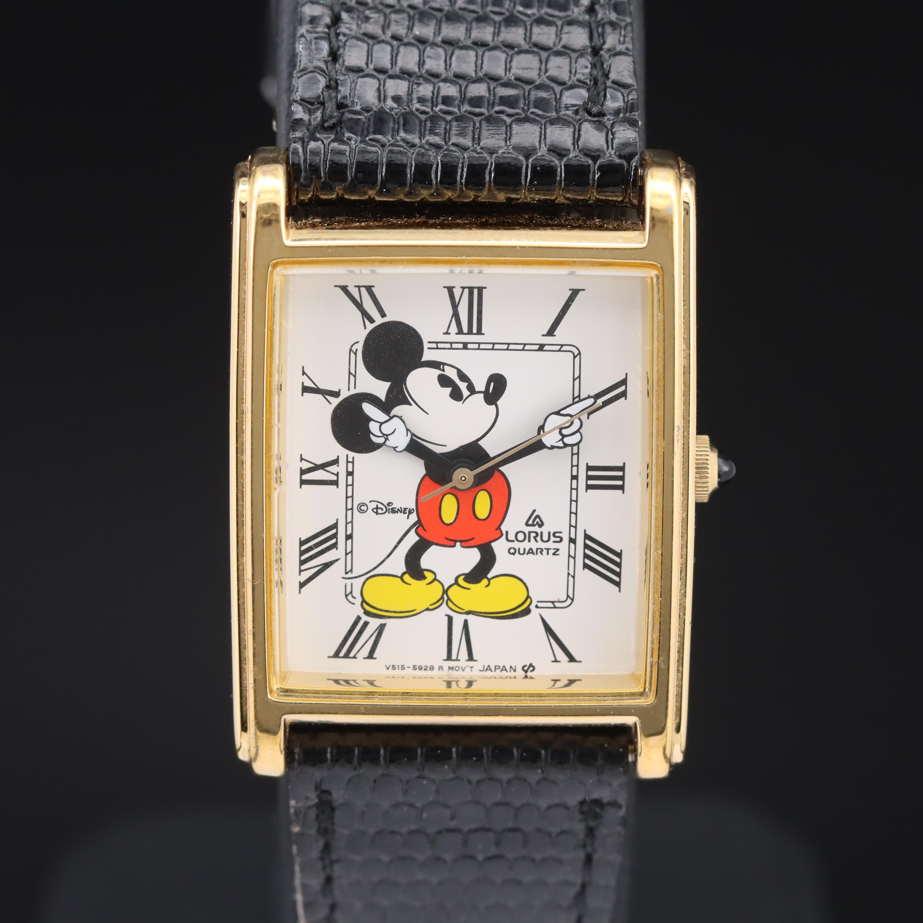 Official Lorus Tank Style Mickey Mouse Watch