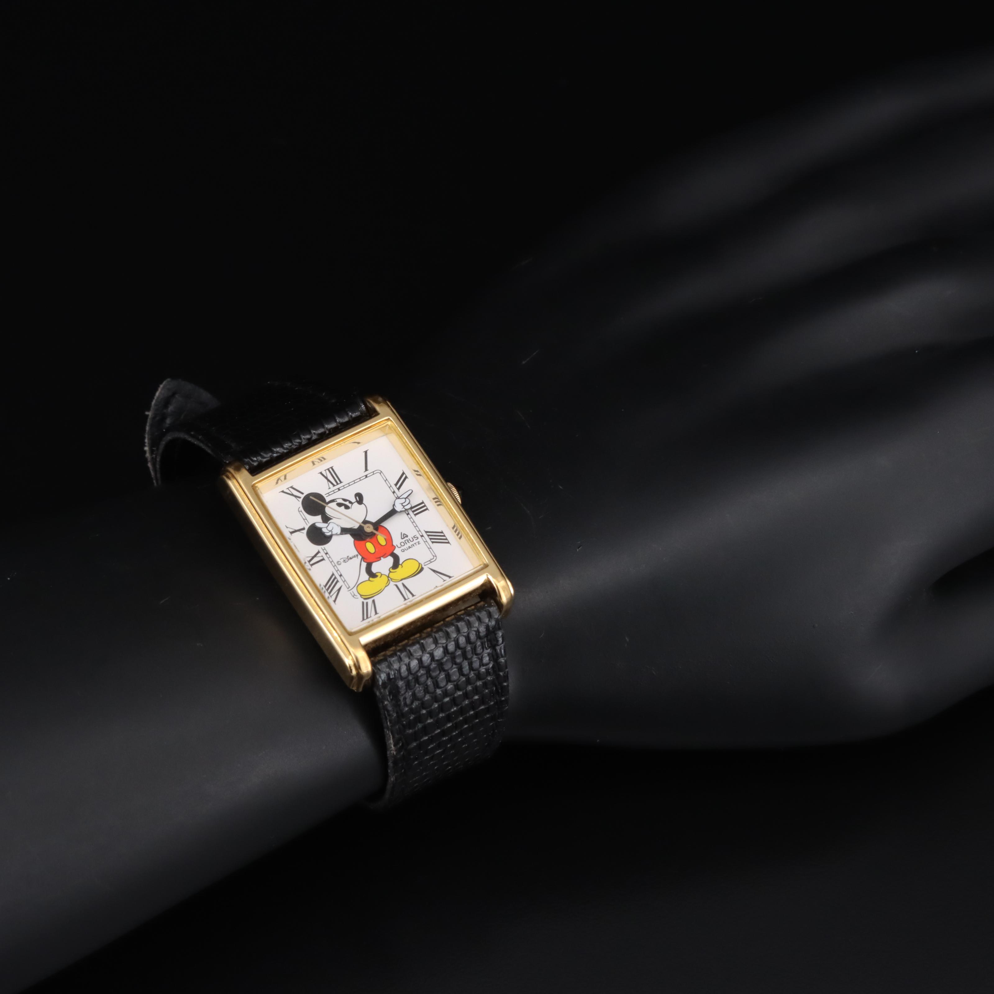 Official Lorus Tank Style Mickey Mouse Watch