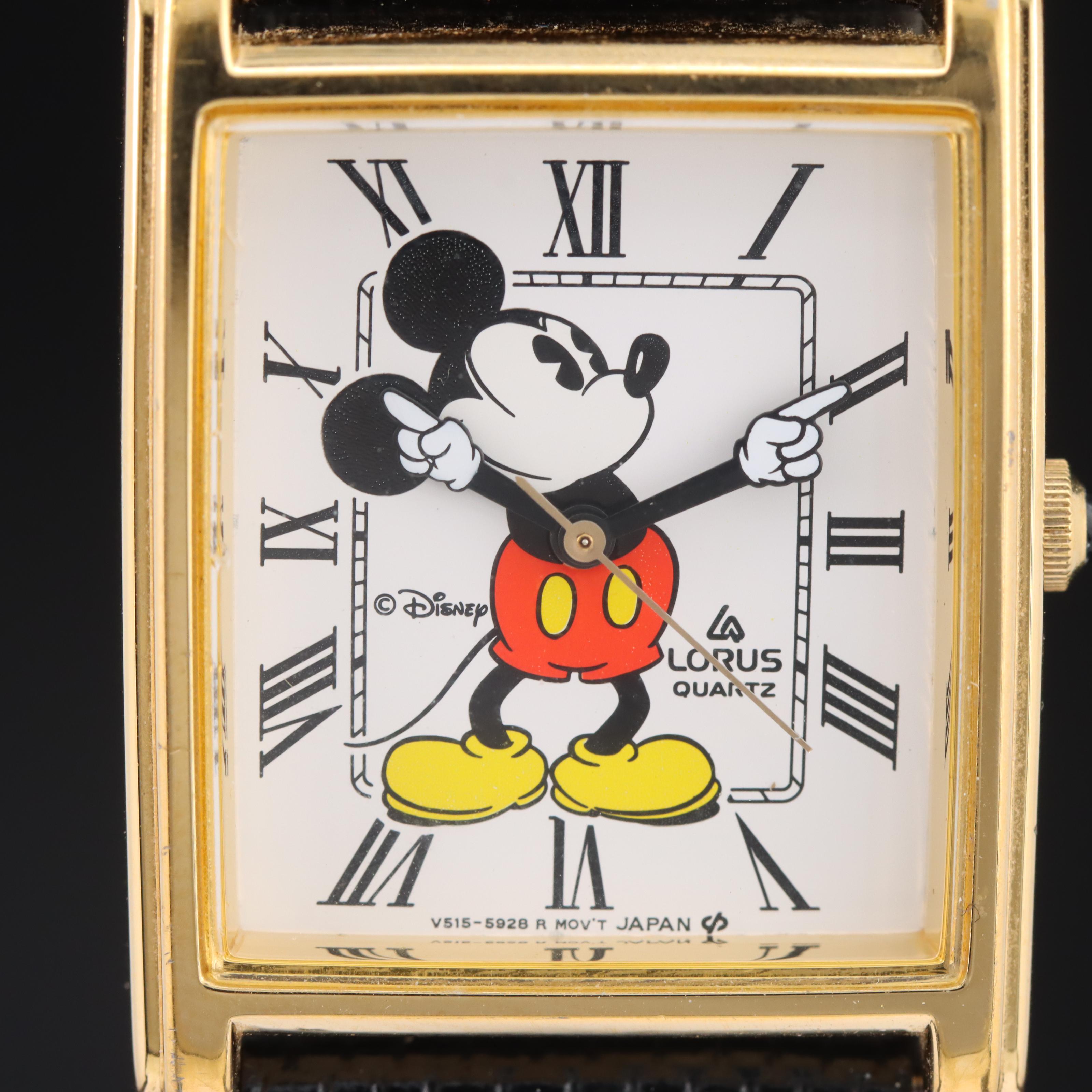 Official Lorus Tank Style Mickey Mouse Watch