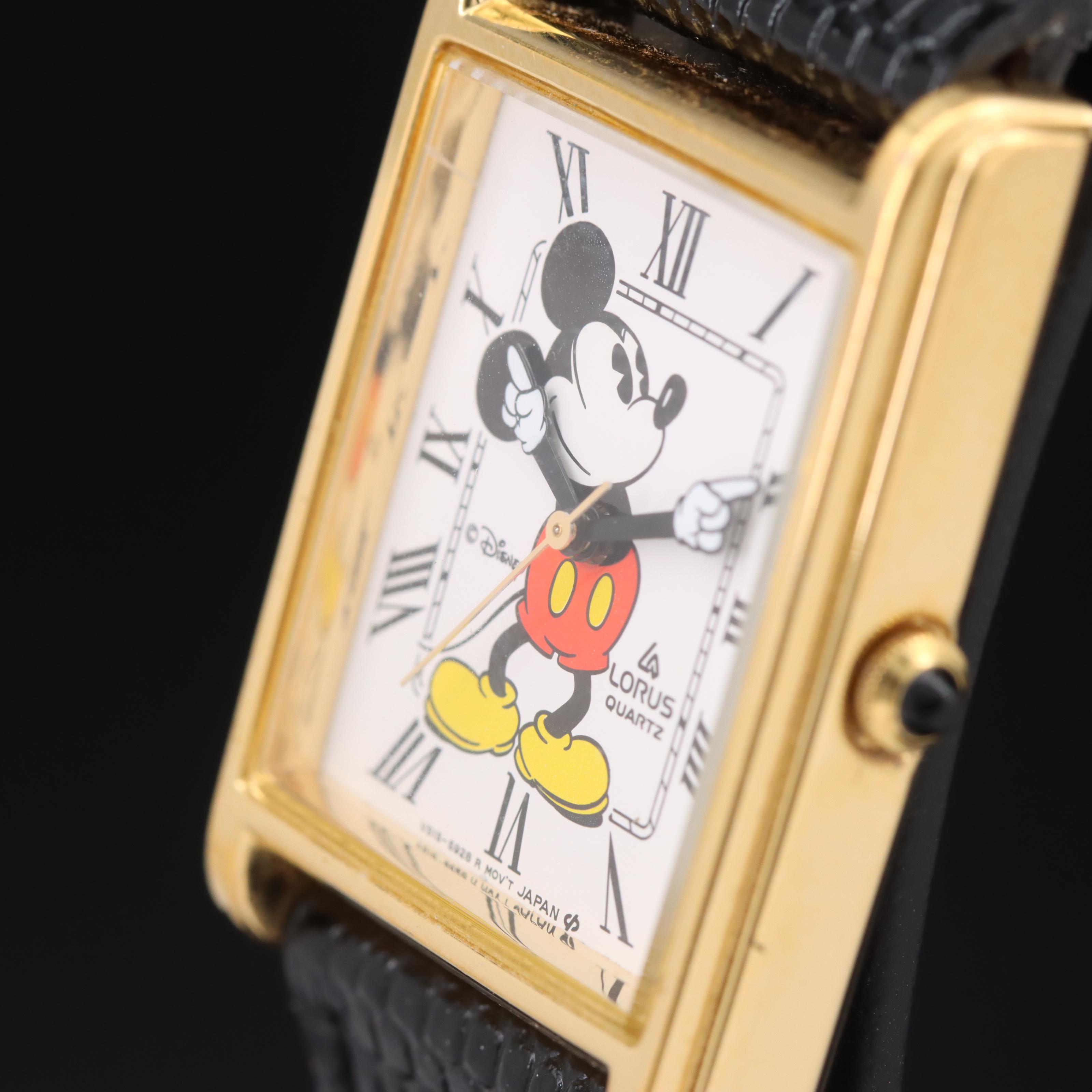 Official Lorus Tank Style Mickey Mouse Watch