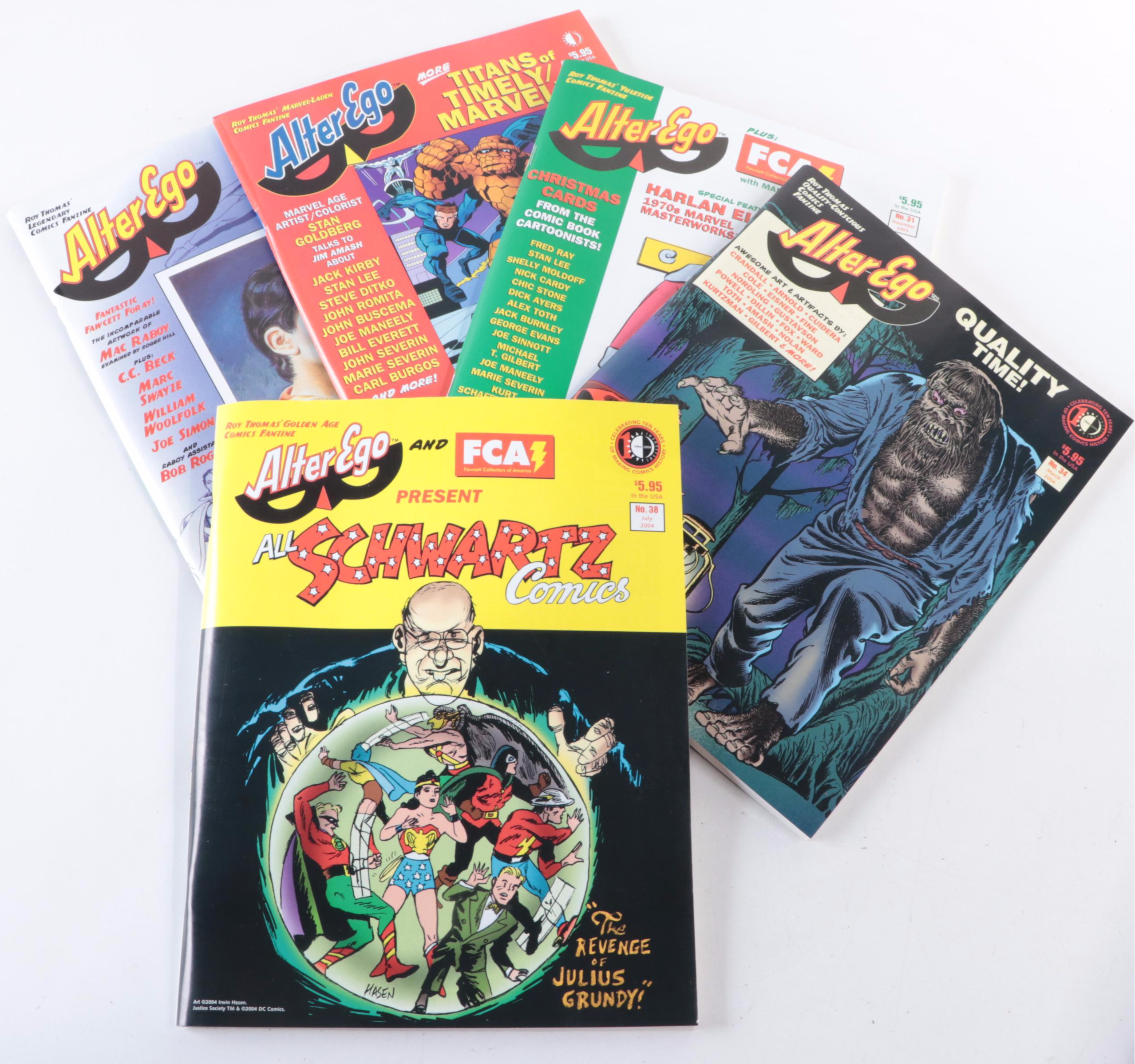 "Alter Ego" Comic Book Fanzine Issues Edited by Roy Thomas