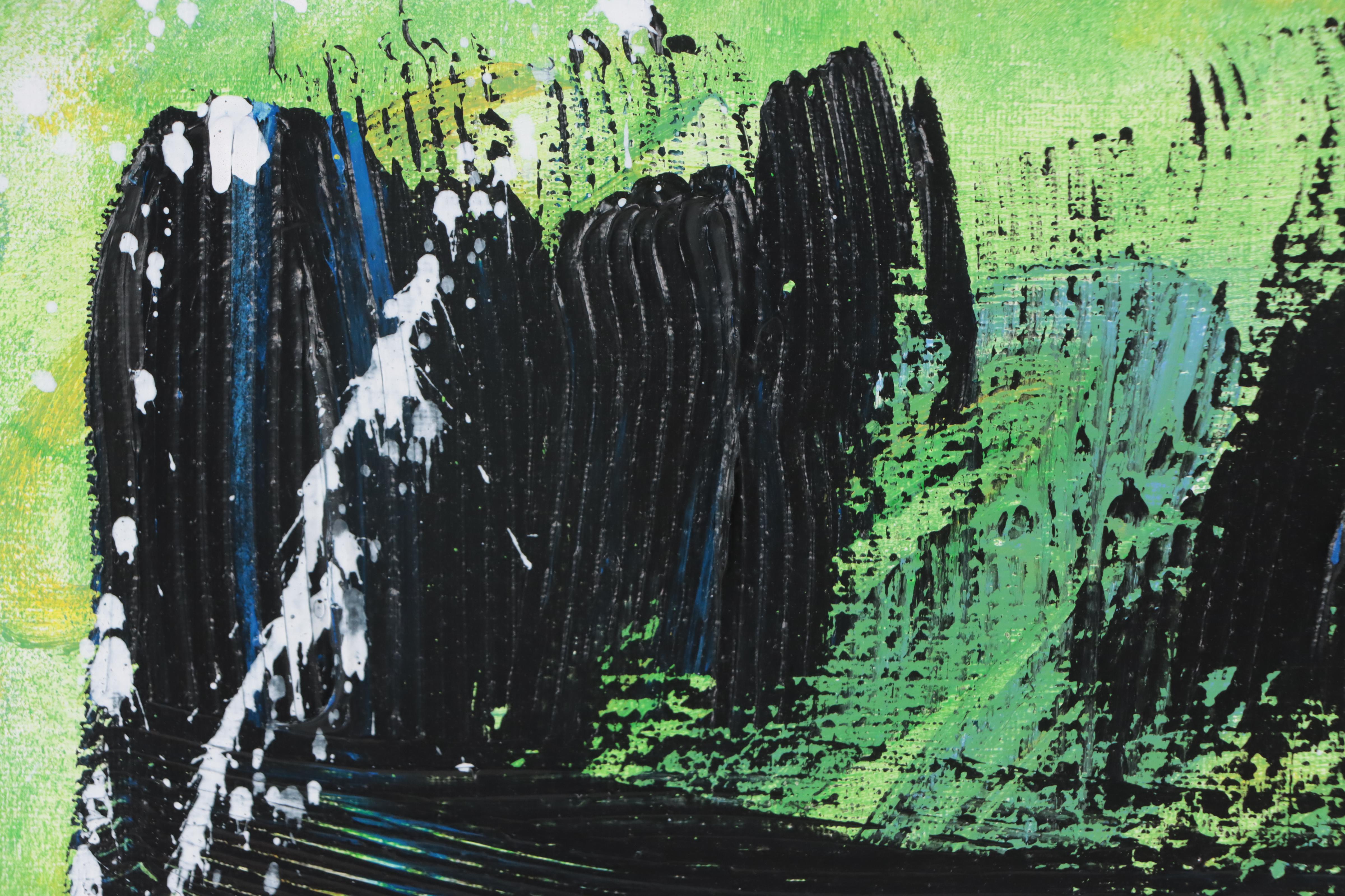 J. Popolin Acrylic Painting "March Madness," 21st Century