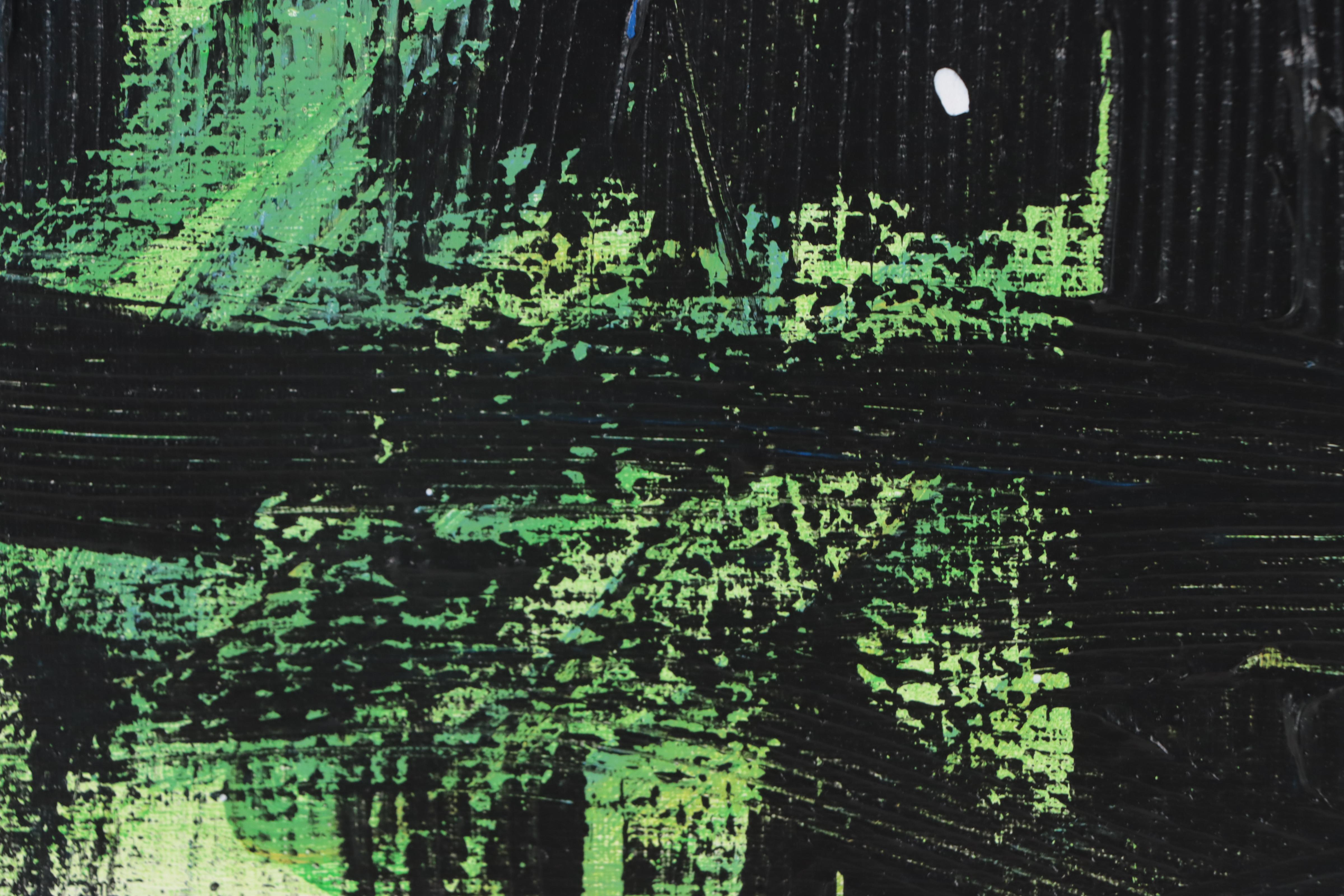 J. Popolin Acrylic Painting "March Madness," 21st Century